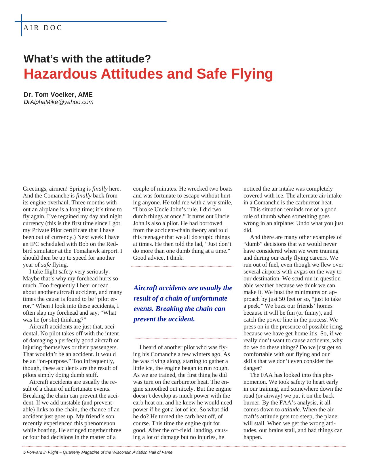 Forward in Flight - Summer 2013 -  Page6