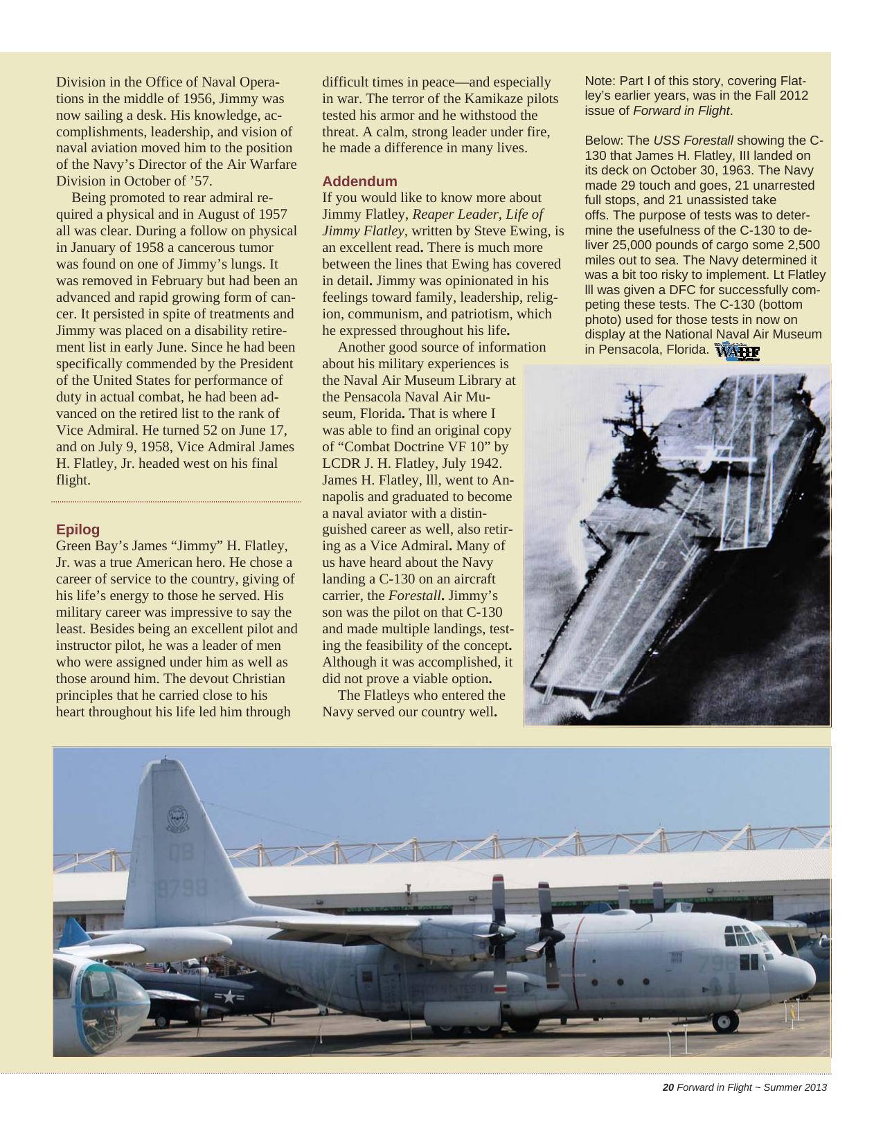 Forward in Flight - Summer 2013 -  Page21