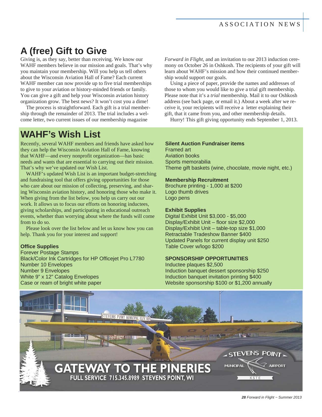 Forward in Flight - Summer 2013 -  Page29