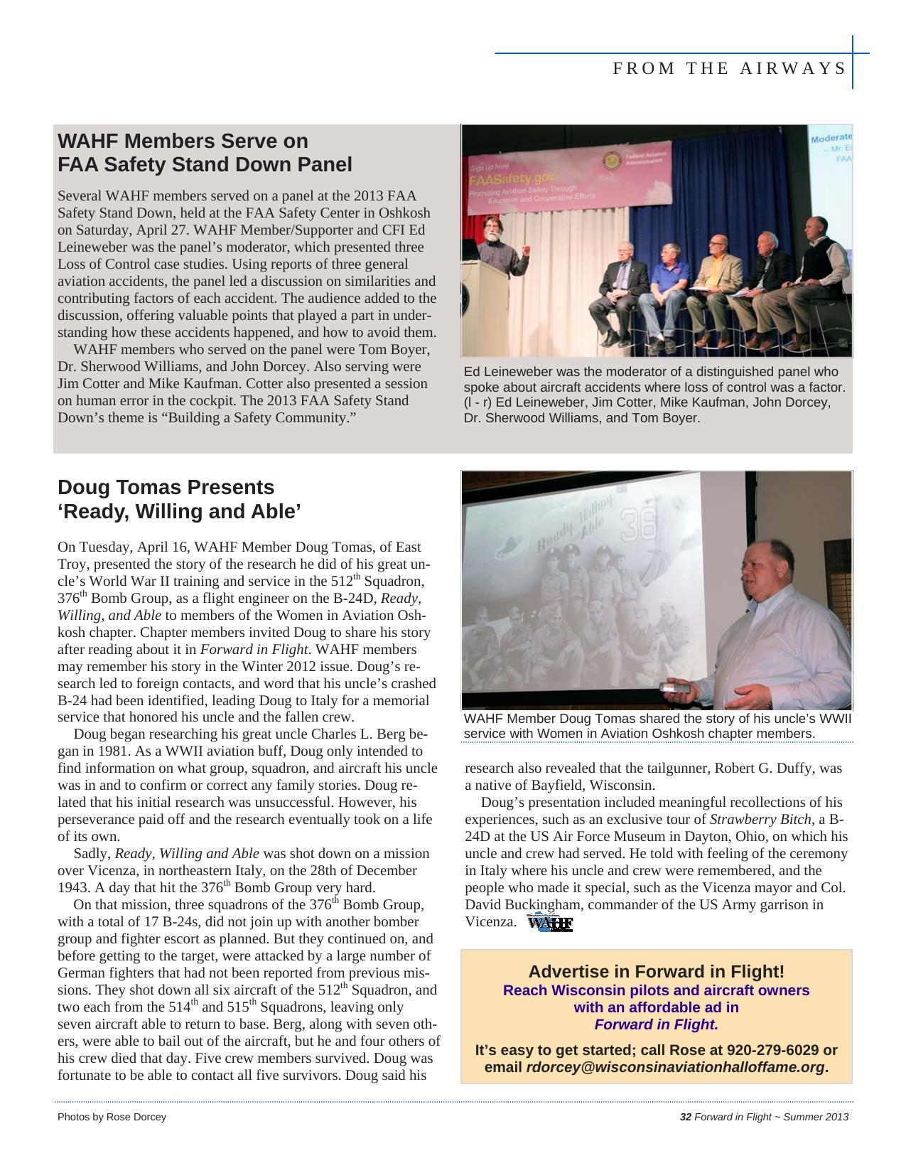 Forward in Flight - Summer 2013 -  Page33