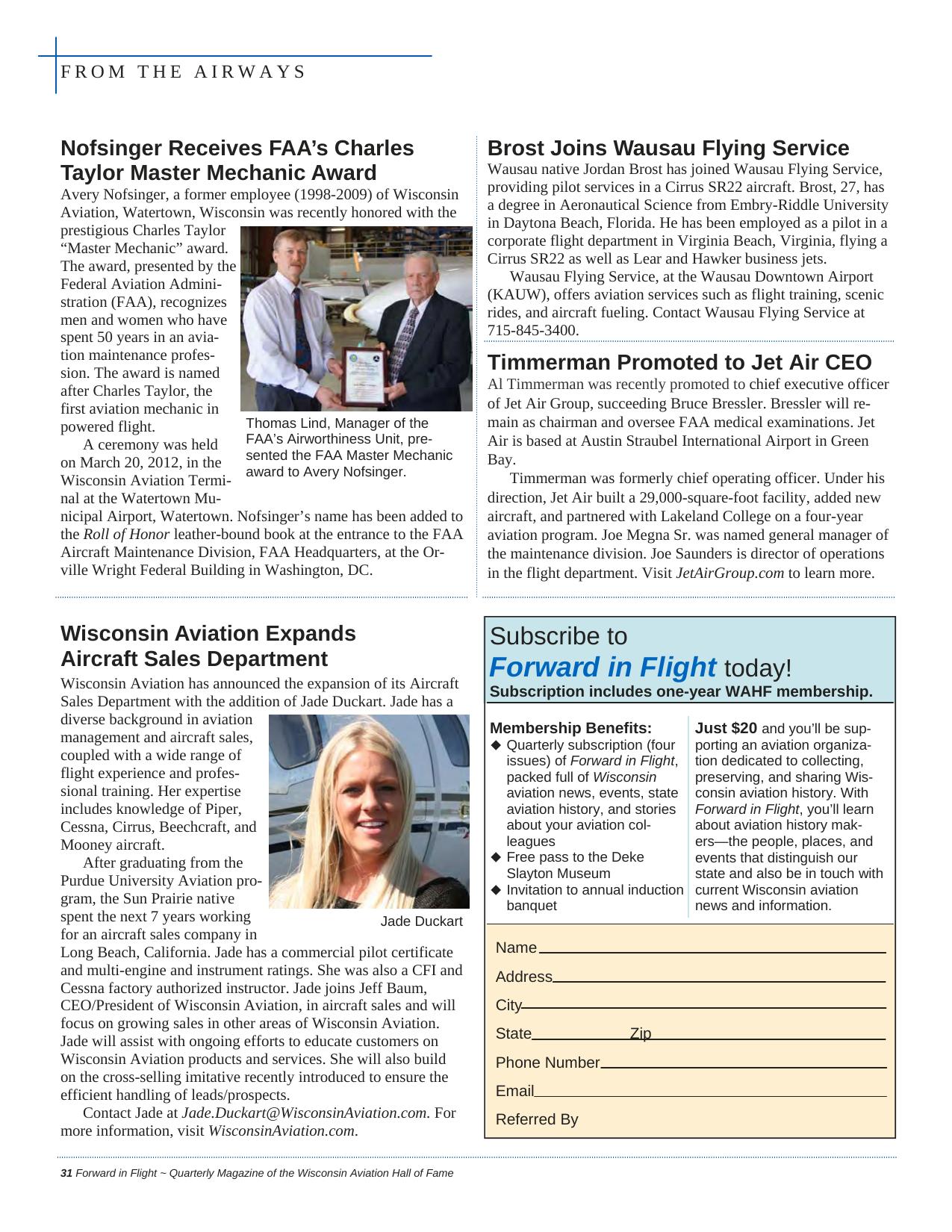 Forward in Flight - Summer 2012 -  Page32