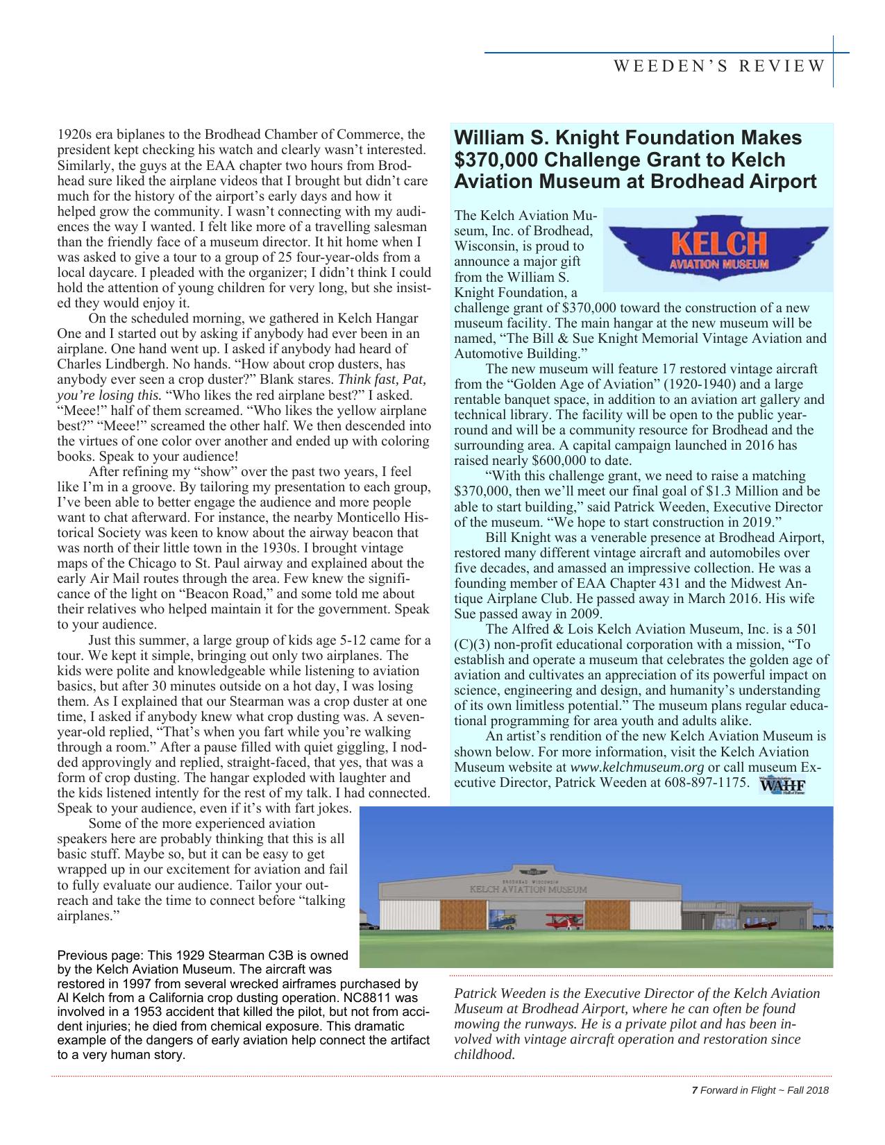 Forward in Flight - Fall 2018 -  Page9