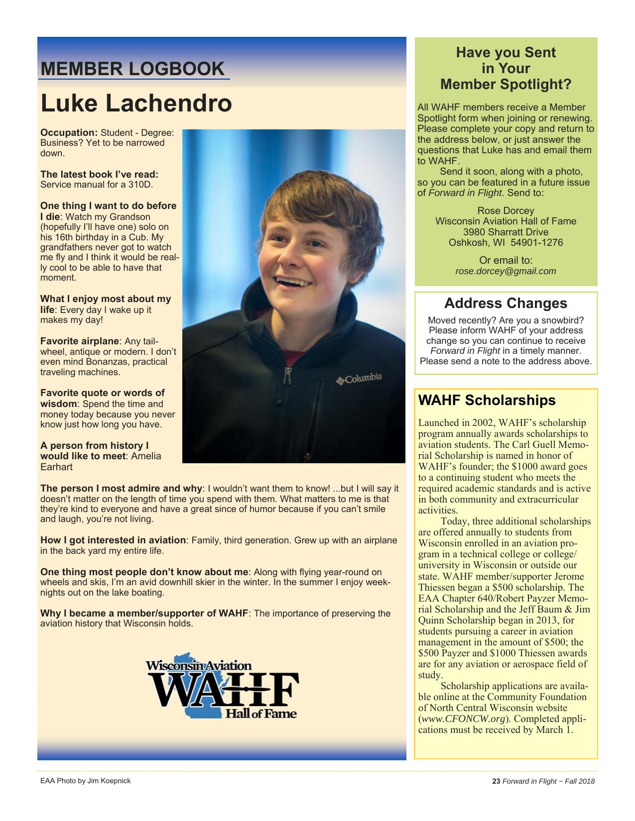 Forward in Flight - Fall 2018 -  Page25