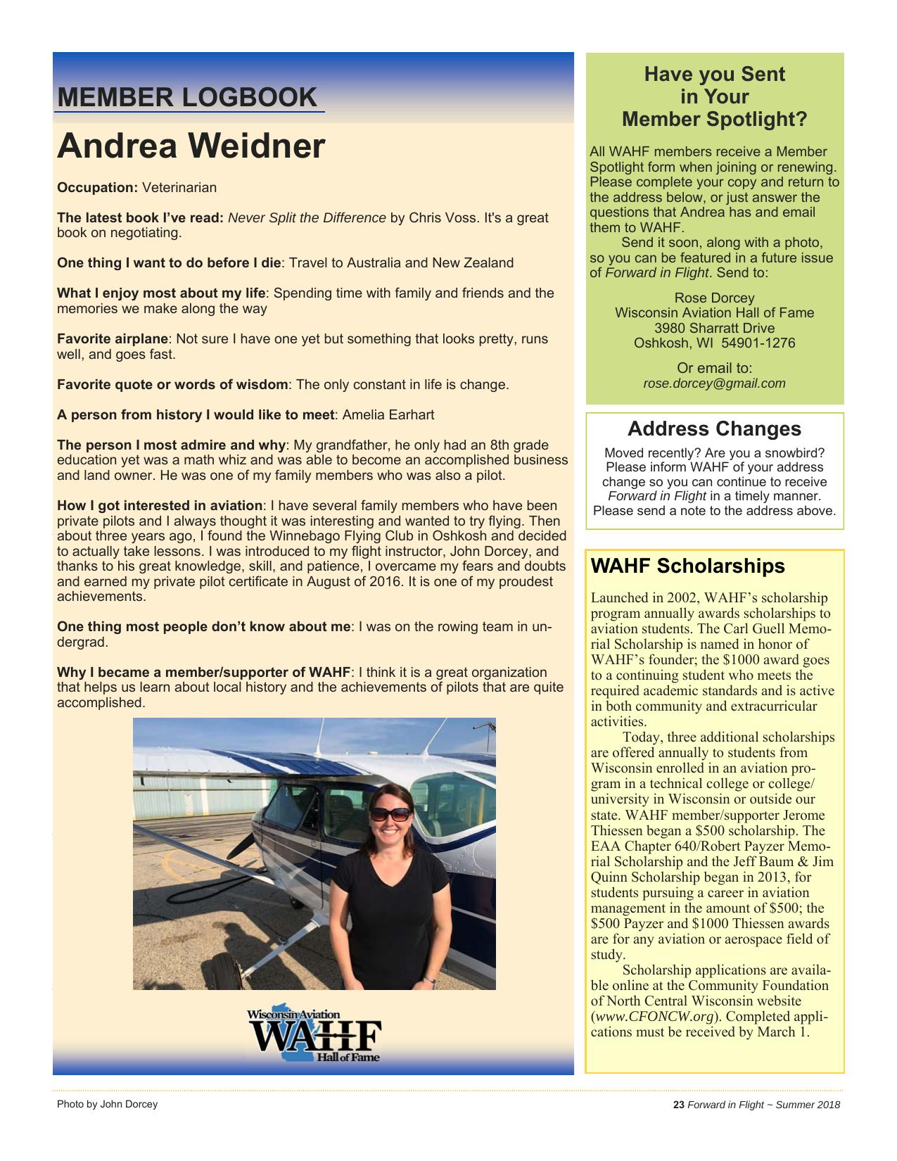 Forward in Flight - Summer 2018 -  Page25