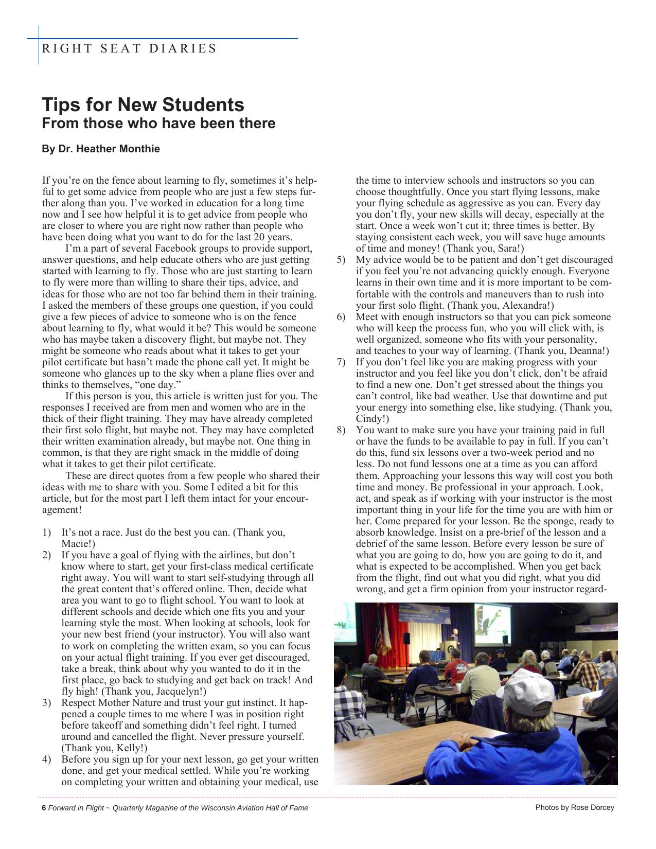 Forward in Flight - Spring 2018 -  Page8