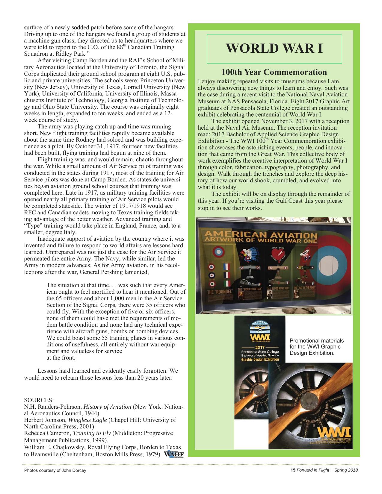 Forward in Flight - Spring 2018 -  Page17