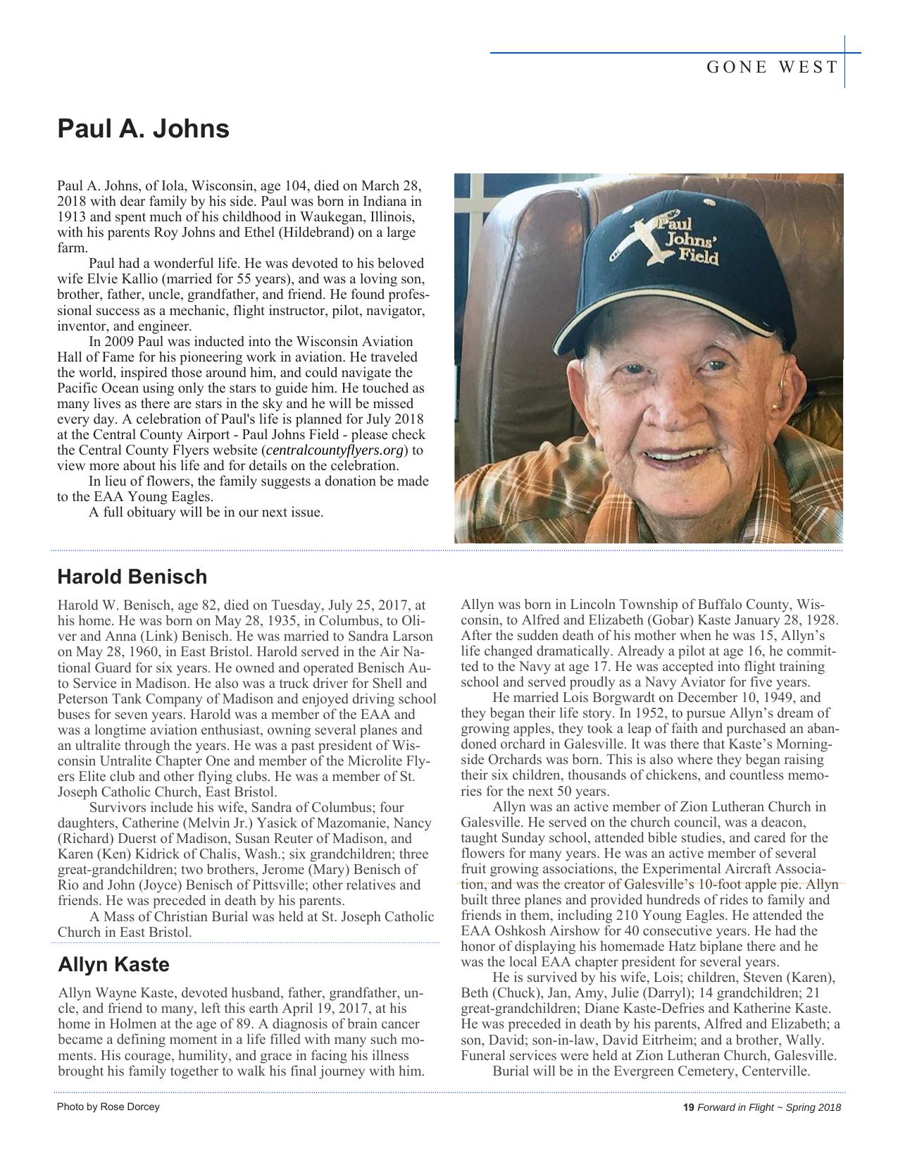 Forward in Flight - Spring 2018 -  Page21