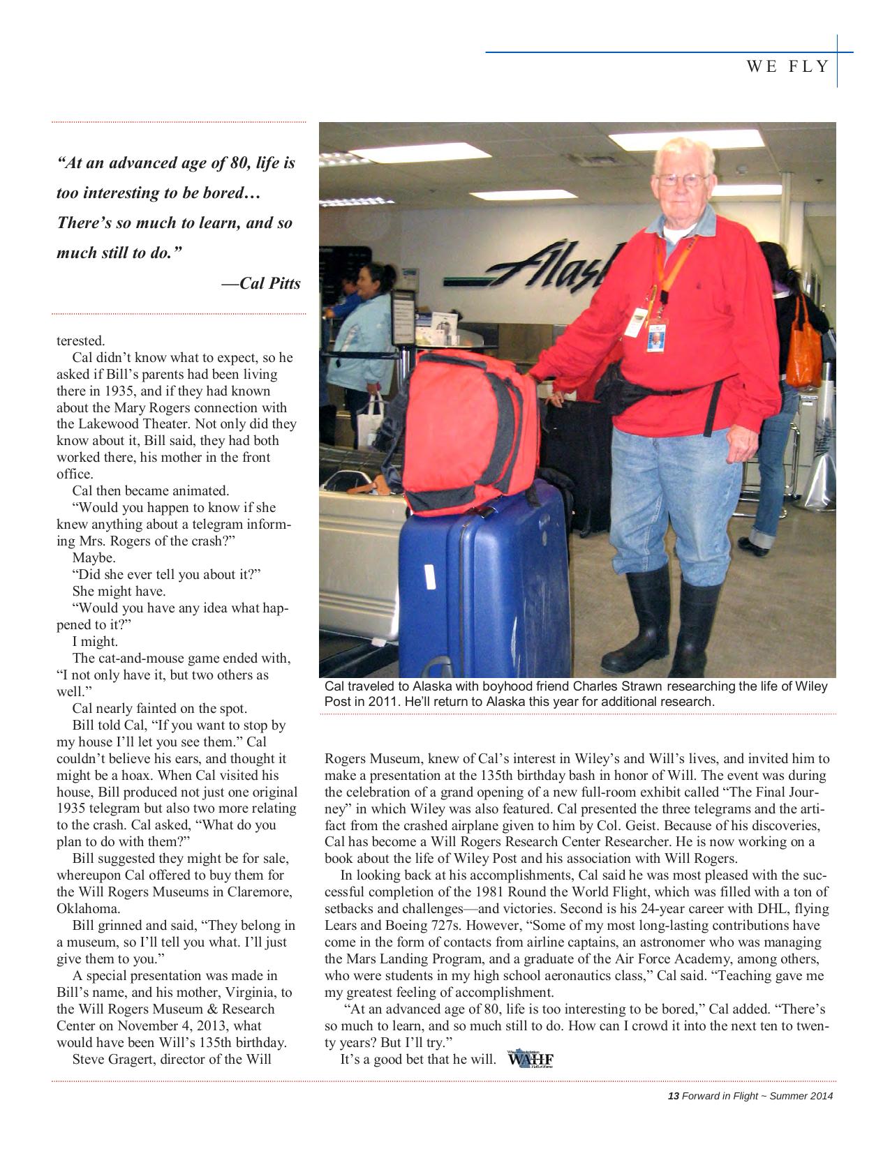 Forward in Flight - Summer 2014 -  Page15