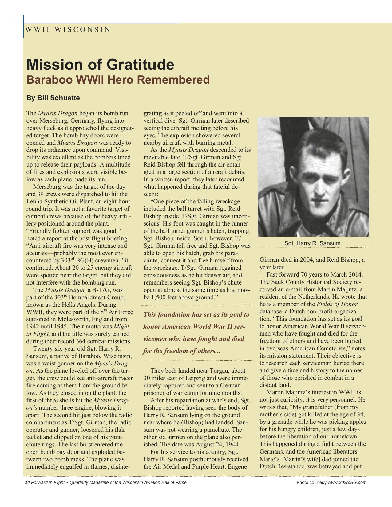 Forward in Flight - Summer 2014 -  Page16