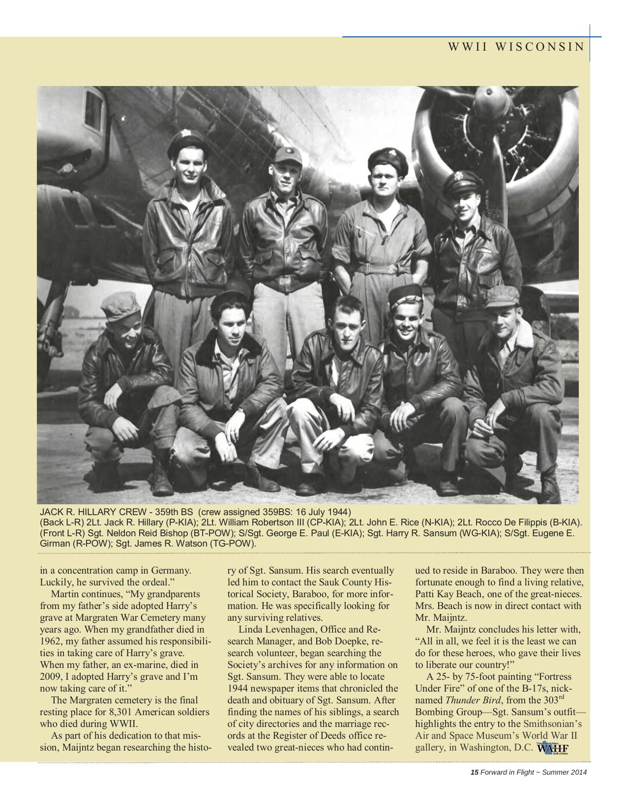 Forward in Flight - Summer 2014 -  Page17