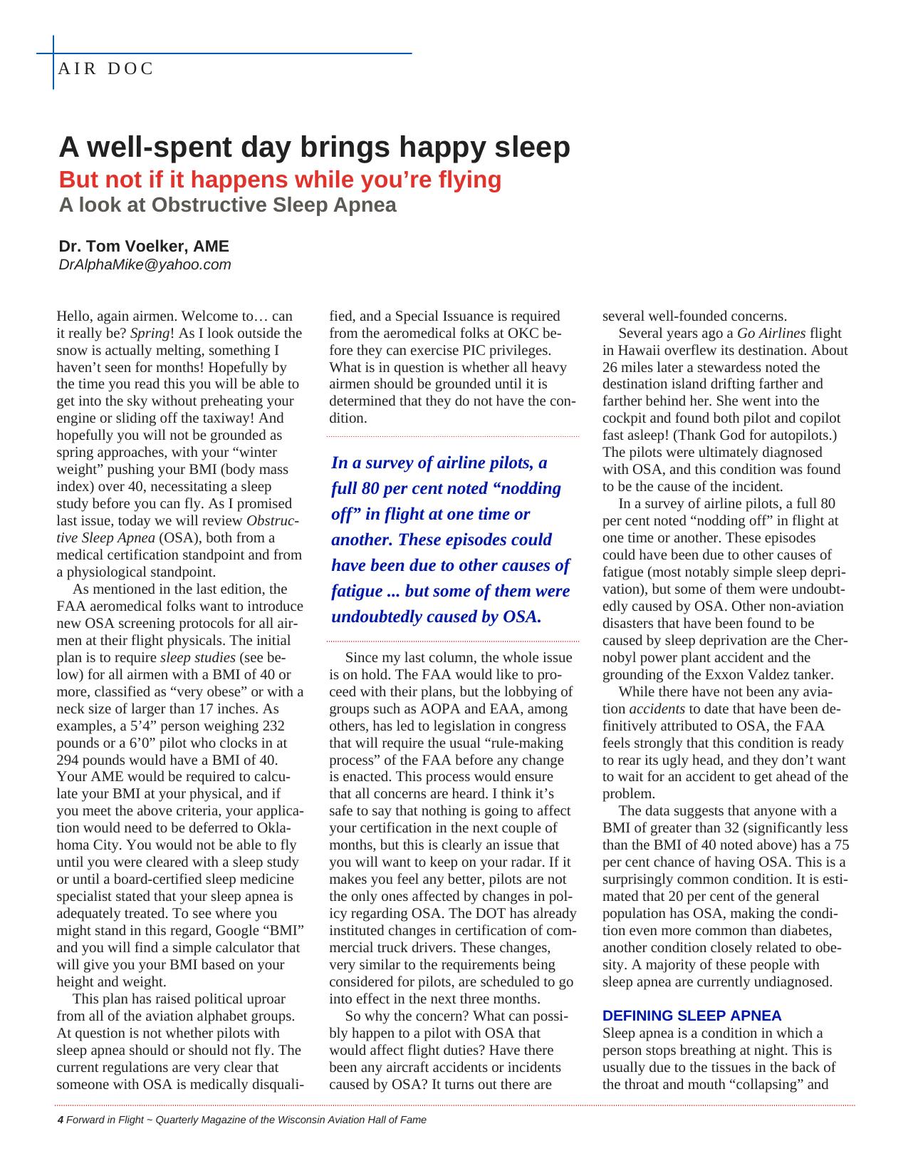 Forward in Flight - Spring 2014 -  Page6