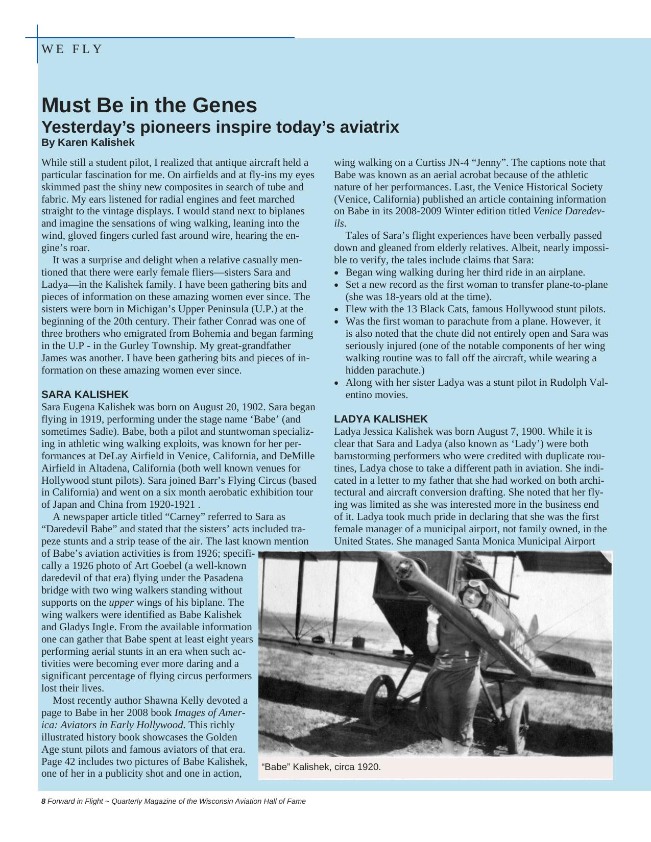 Forward in Flight - Spring 2014 -  Page10