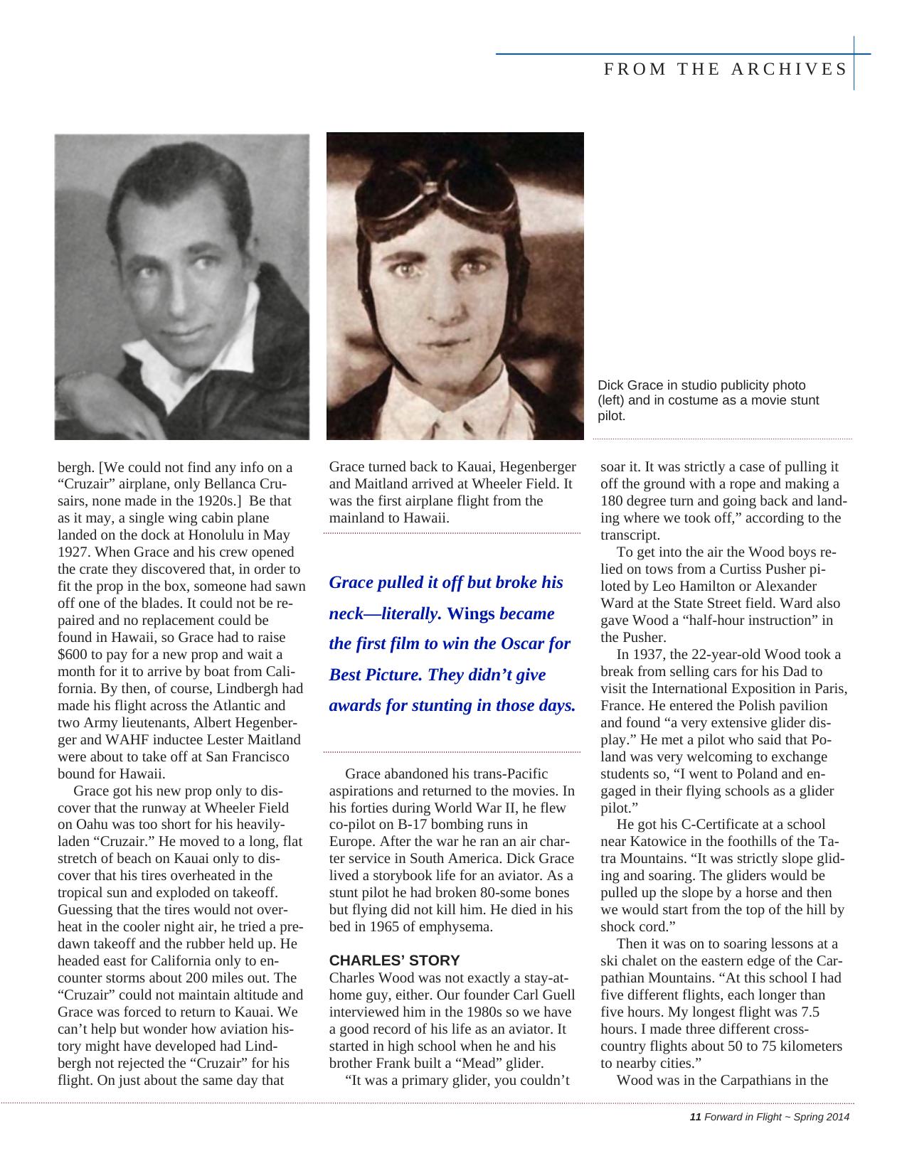 Forward in Flight - Spring 2014 -  Page13
