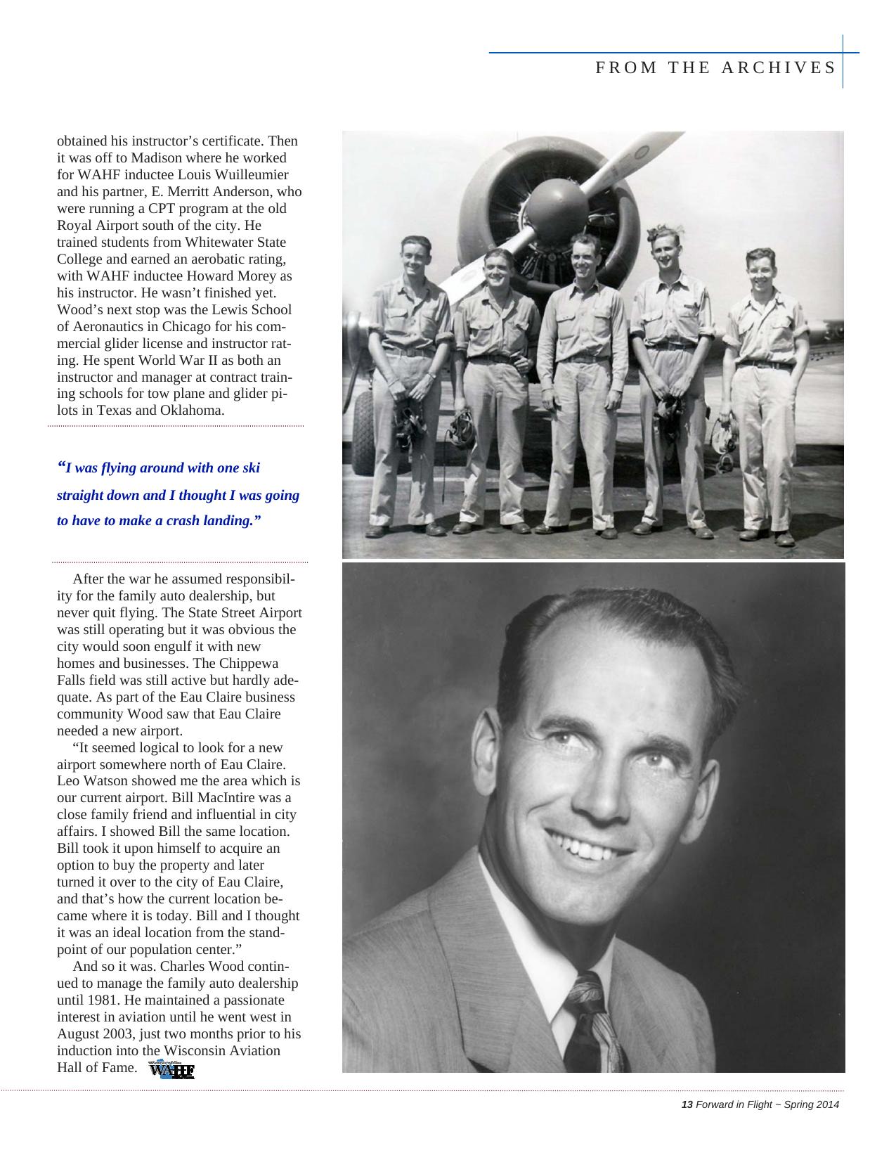 Forward in Flight - Spring 2014 -  Page15