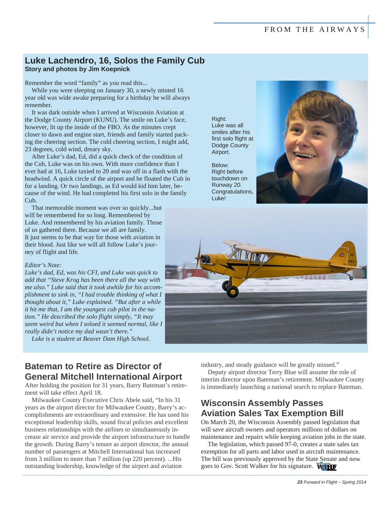 Forward in Flight - Spring 2014 -  Page25
