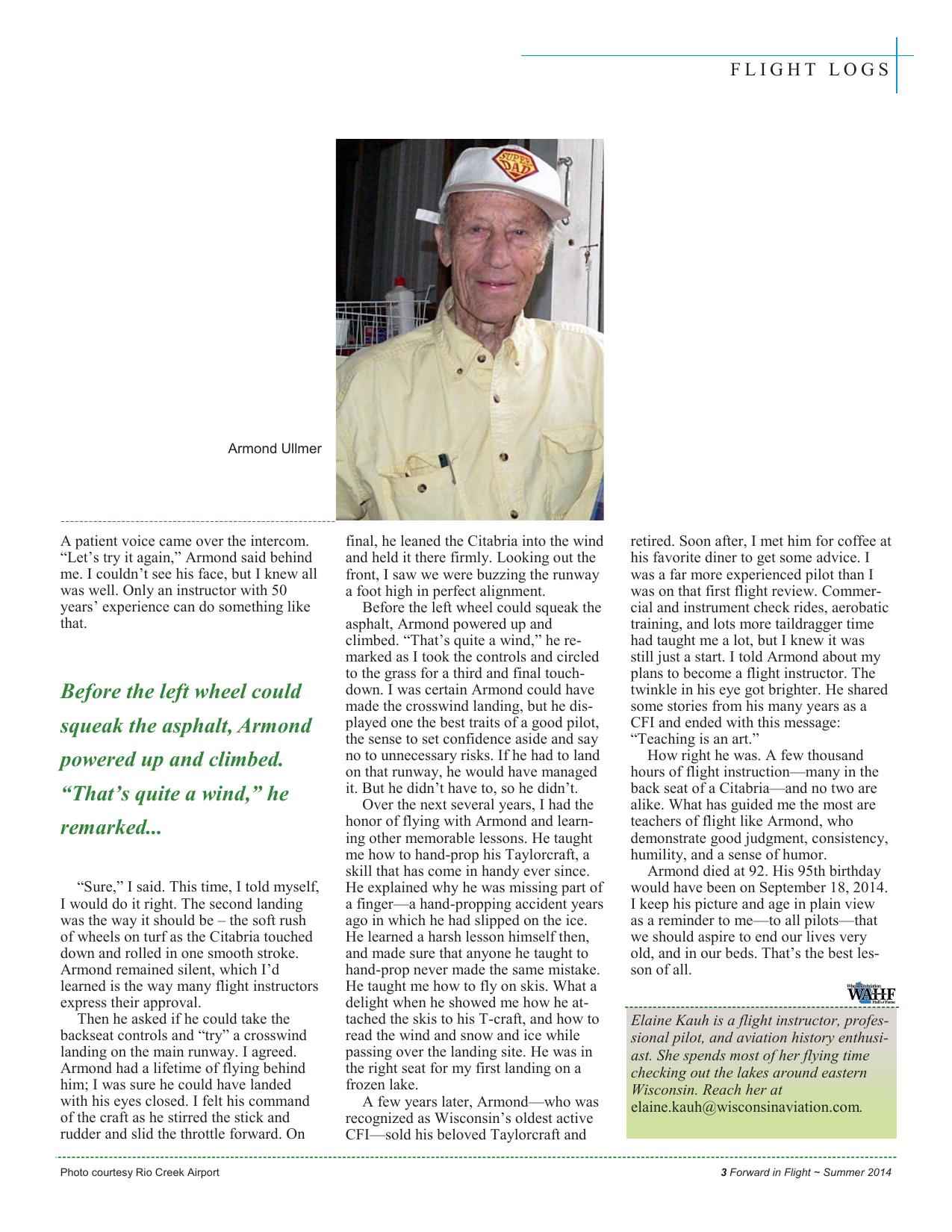 Forward in Flight - Fall 2014 -  Page5