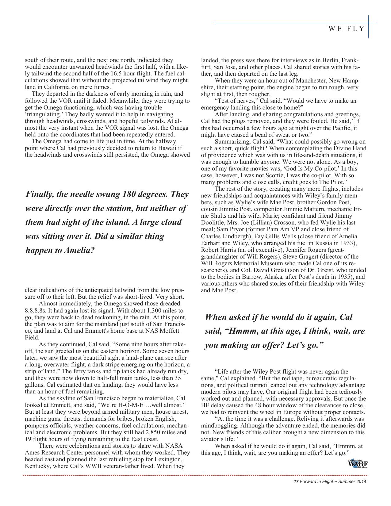 Forward in Flight - Fall 2014 -  Page19