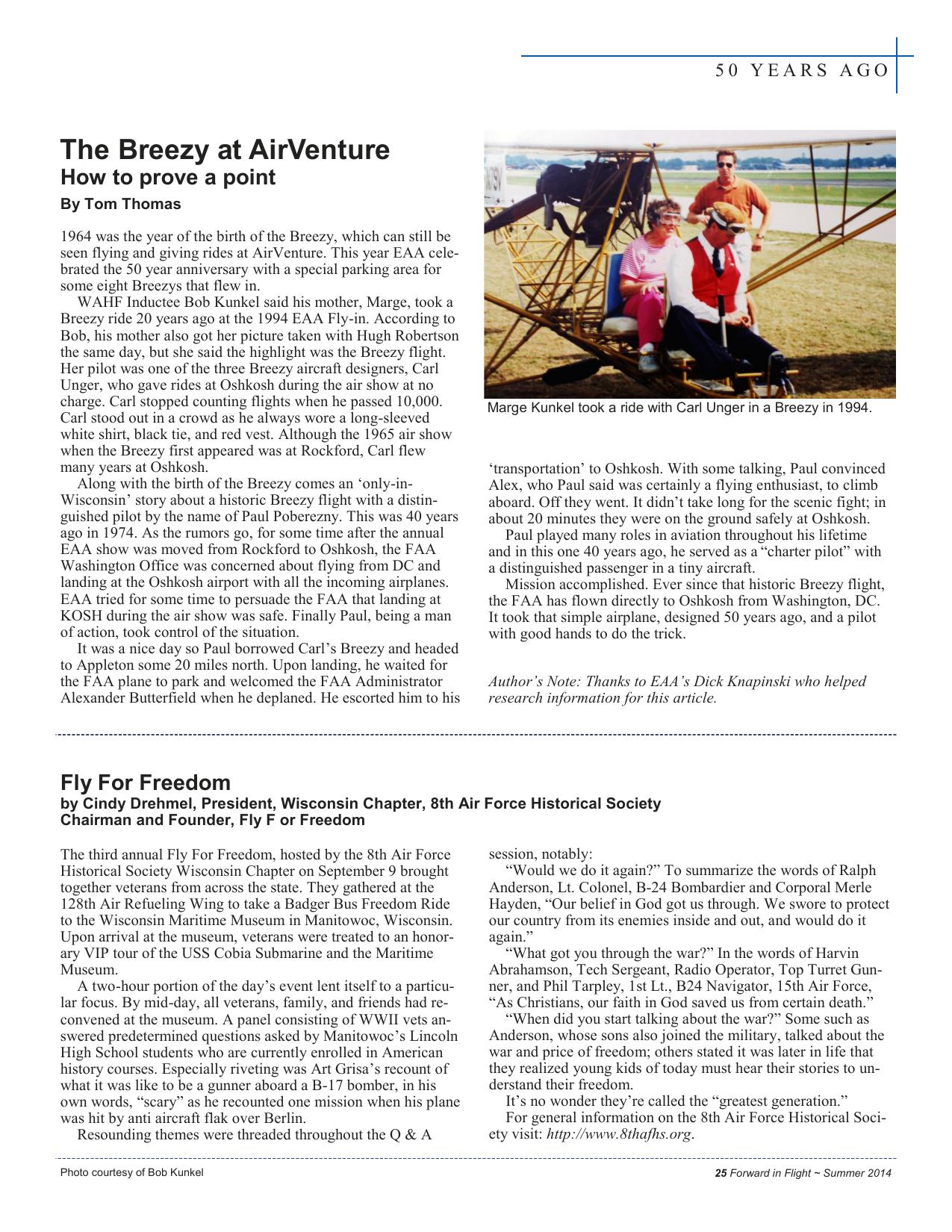 Forward in Flight - Fall 2014 -  Page27