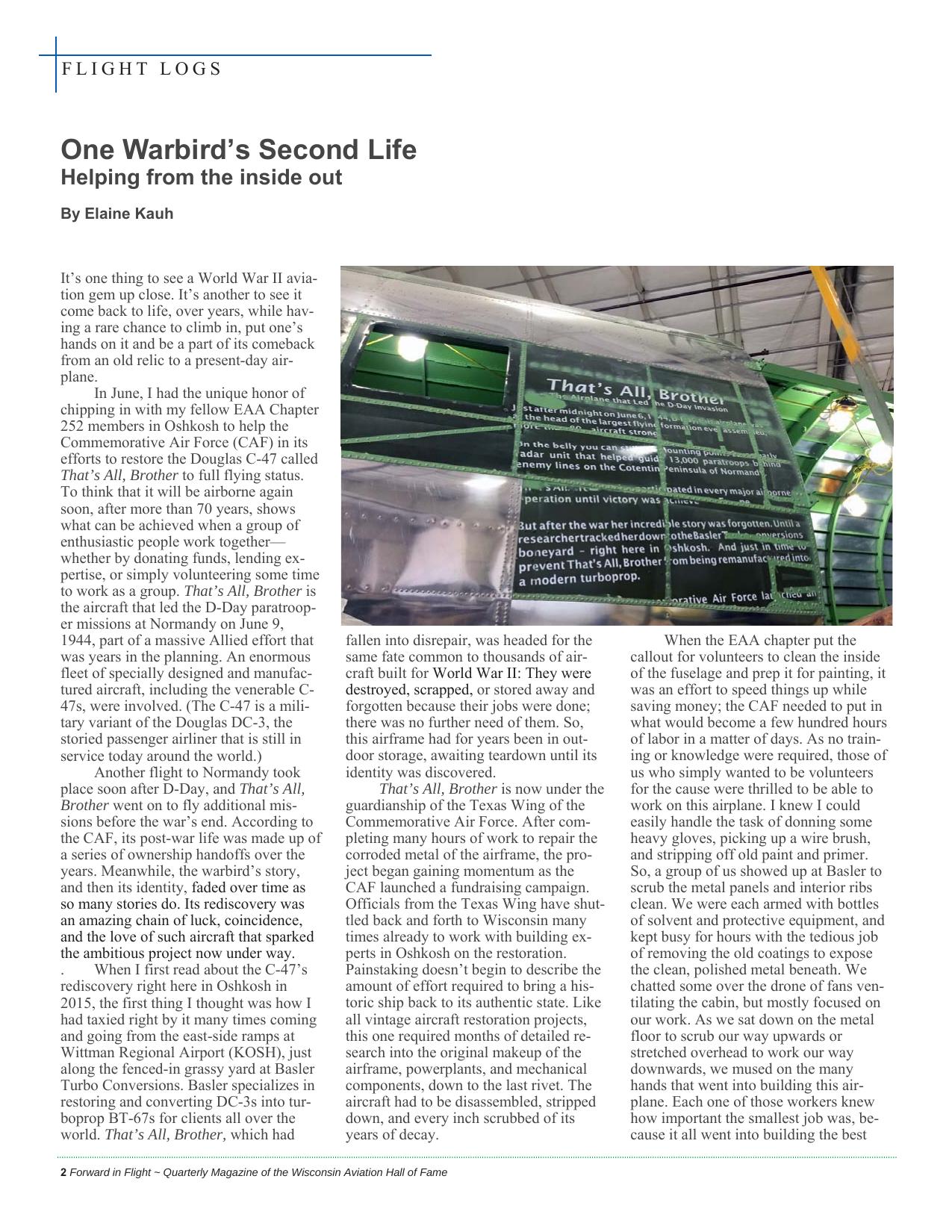 Forward in Flight - Fall 2017 -  Page4