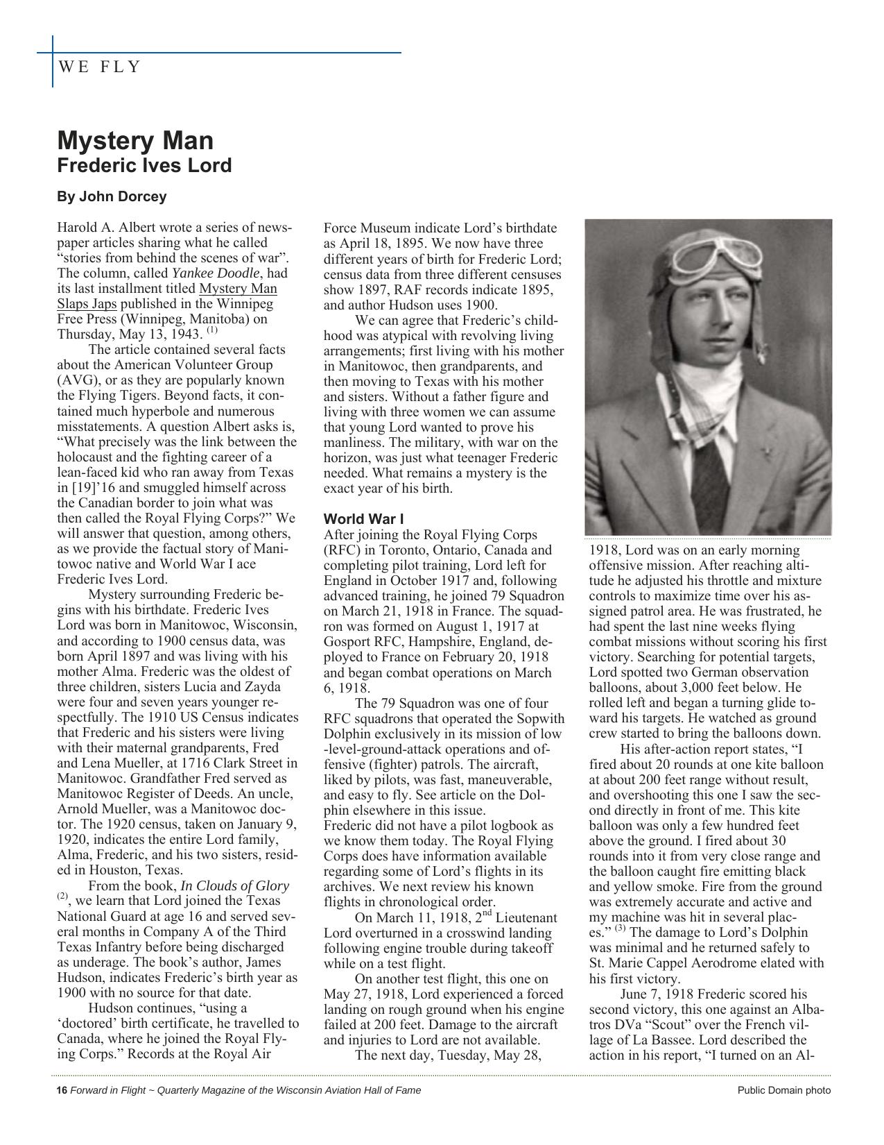 Forward in Flight - Fall 2017 -  Page18