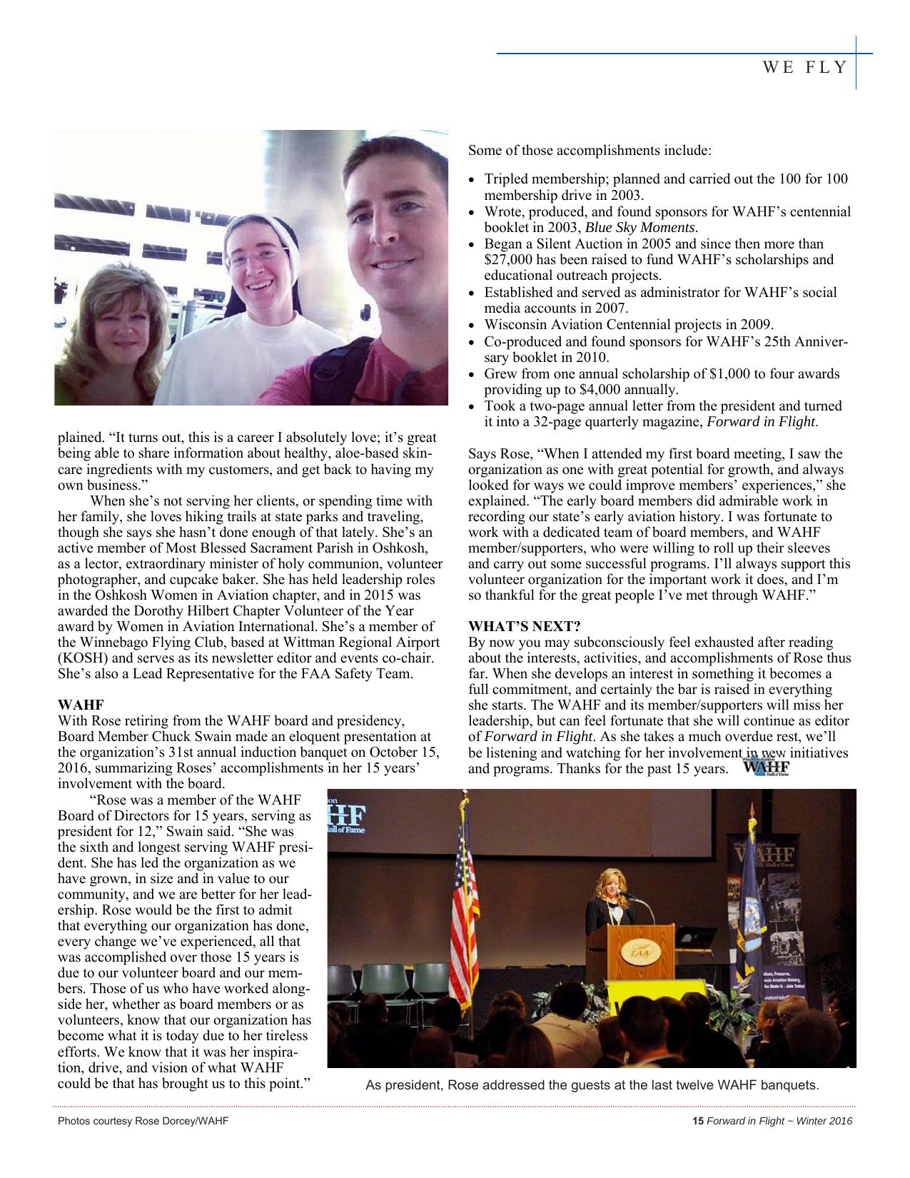 Forward in Flight - Winter 2016 -  Page17
