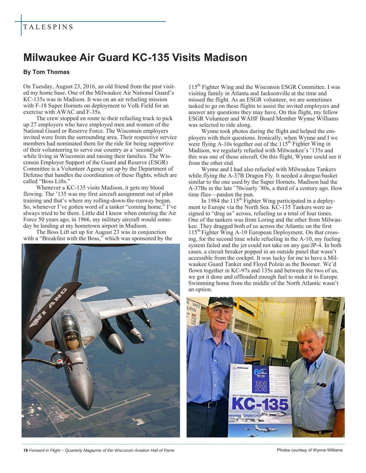 Forward in Flight - Winter 2016 -  Page20
