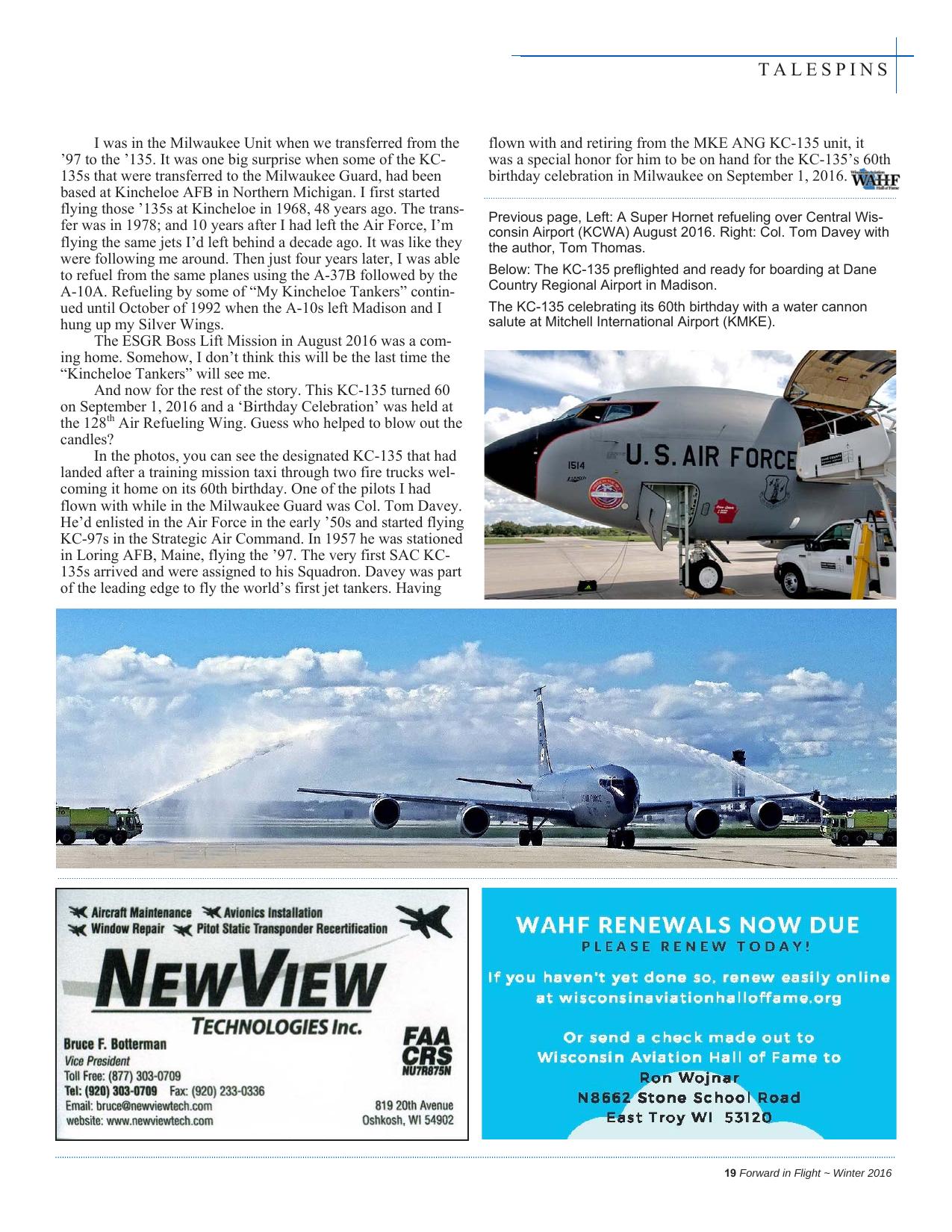 Forward in Flight - Winter 2016 -  Page21