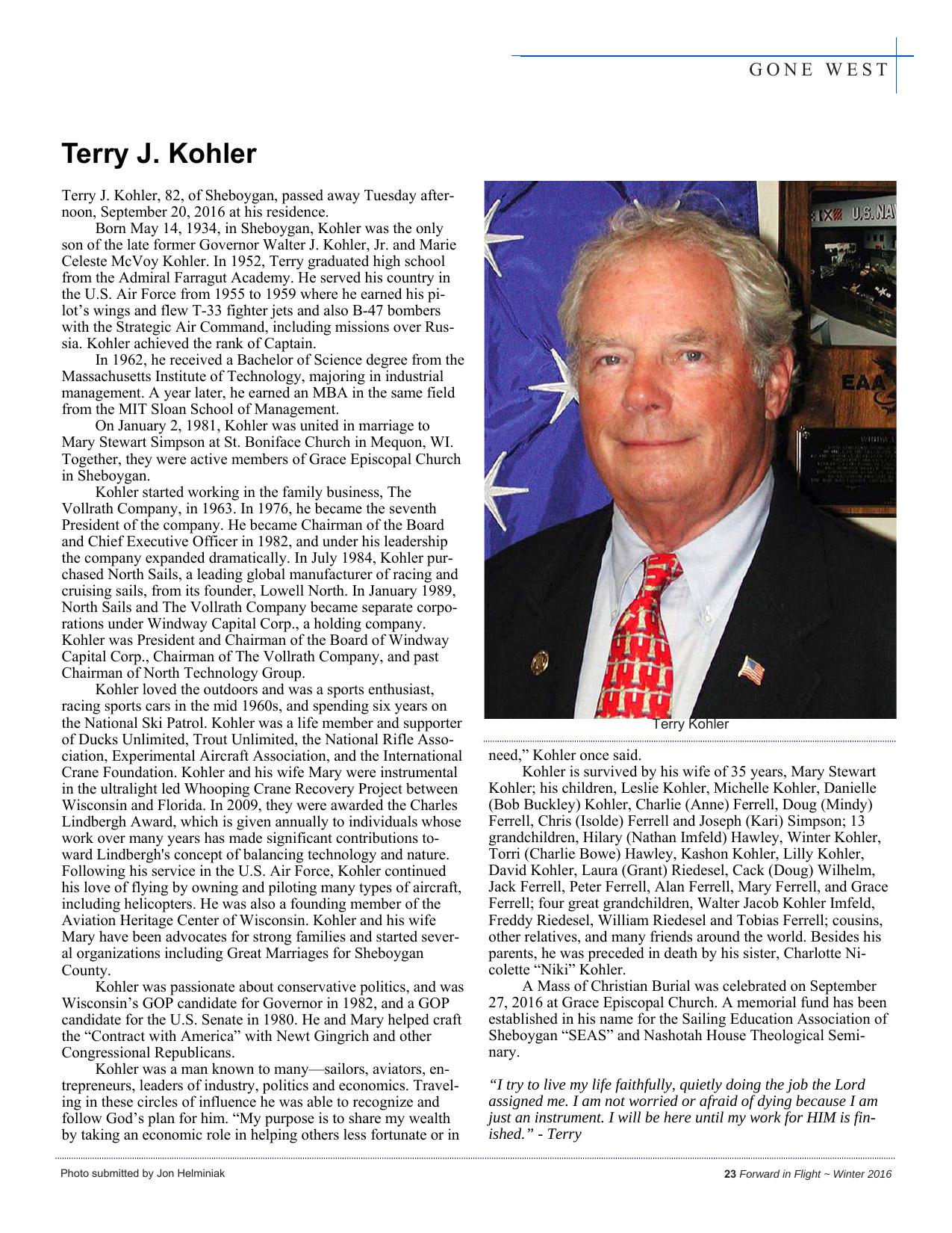 Forward in Flight - Winter 2016 -  Page25