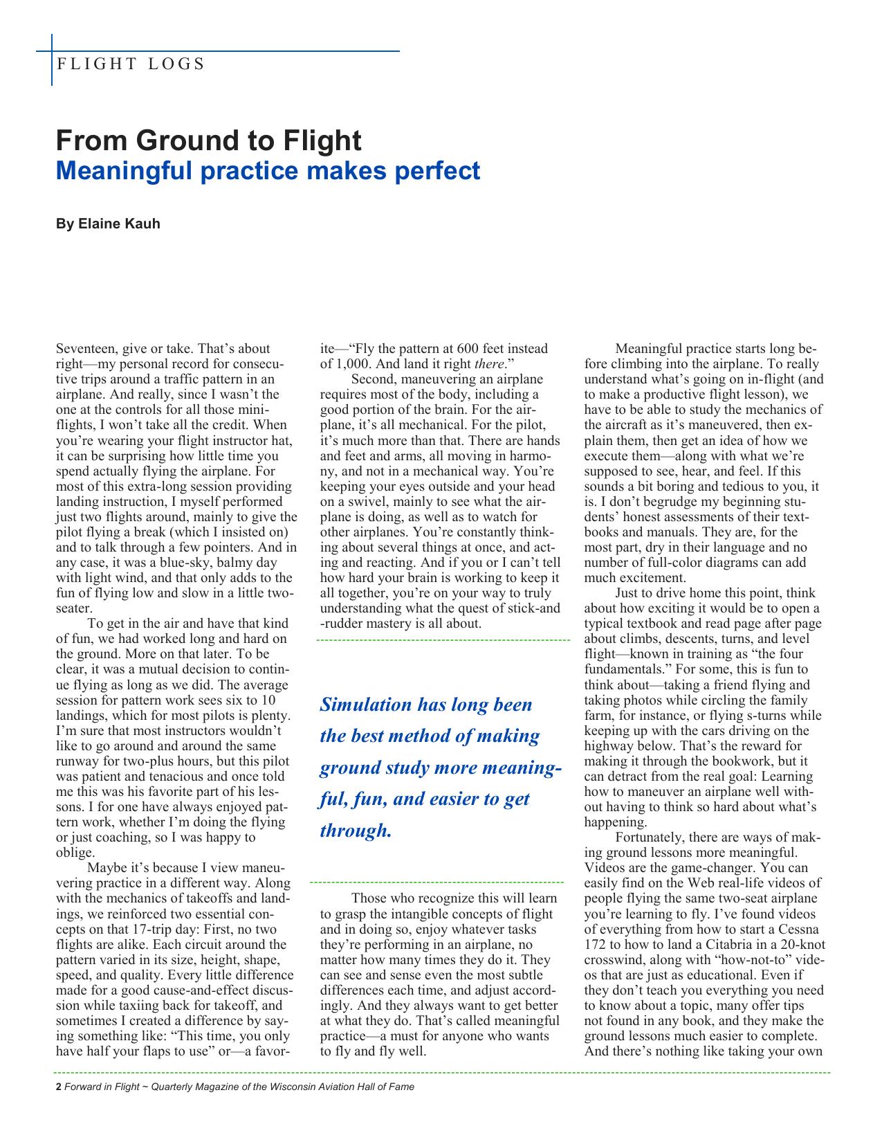 Forward in Flight - Winter 2015 -  Page4