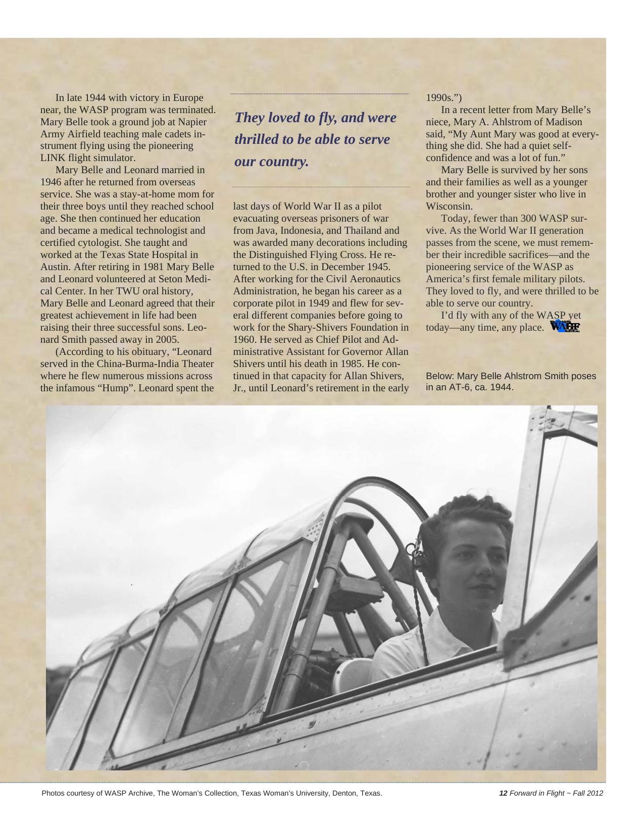 Forward in Flight - Fall 2012 -  Page13