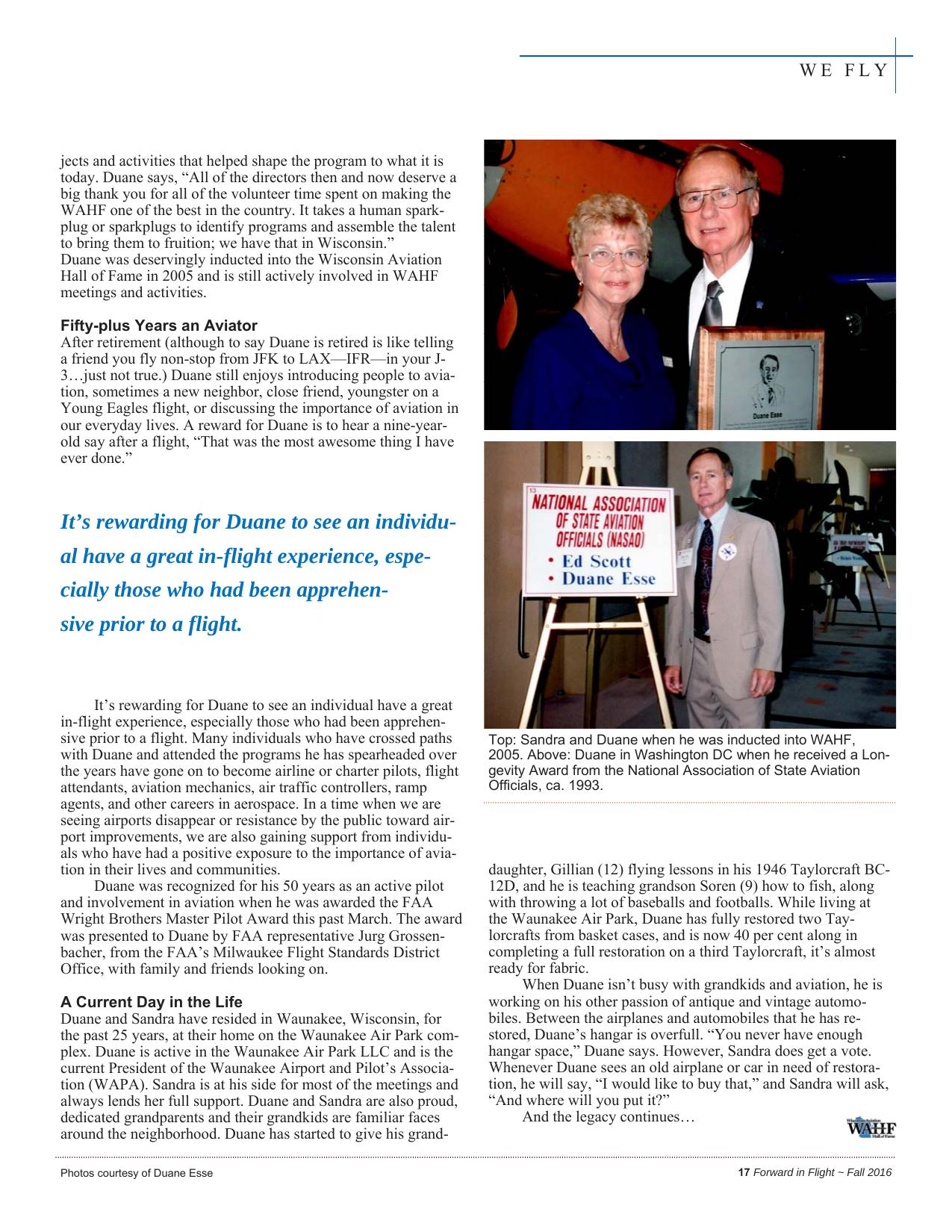 Forward in Flight - Fall 2016 -  Page19