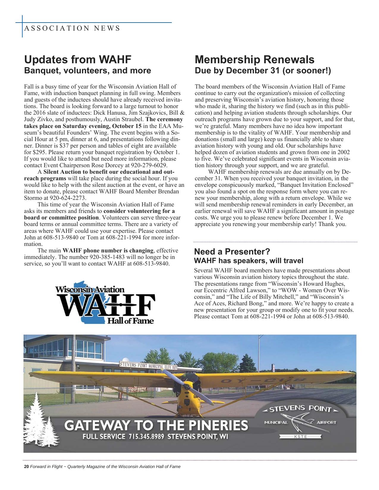 Forward in Flight - Fall 2016 -  Page22