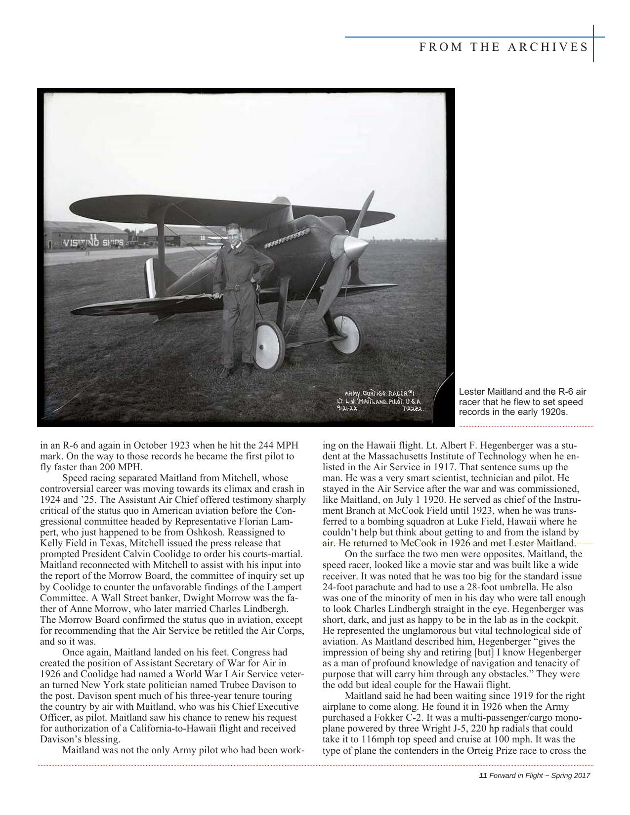 Forward in Flight - Spring 2017 -  Page13