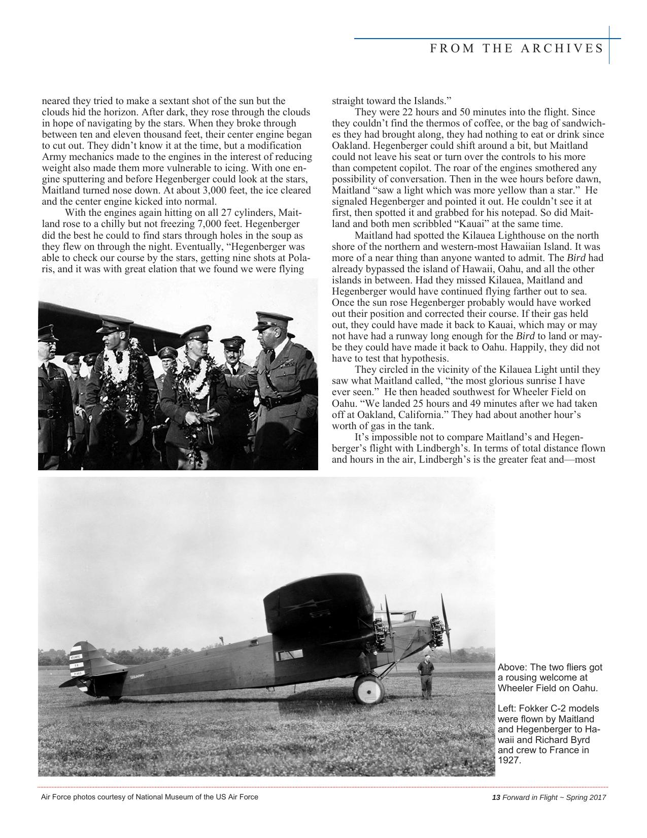 Forward in Flight - Spring 2017 -  Page15