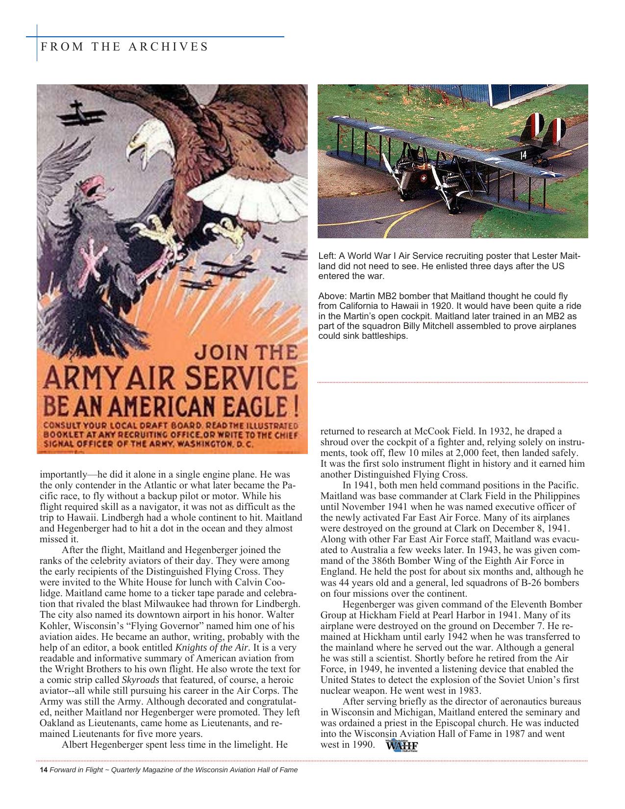 Forward in Flight - Spring 2017 -  Page16