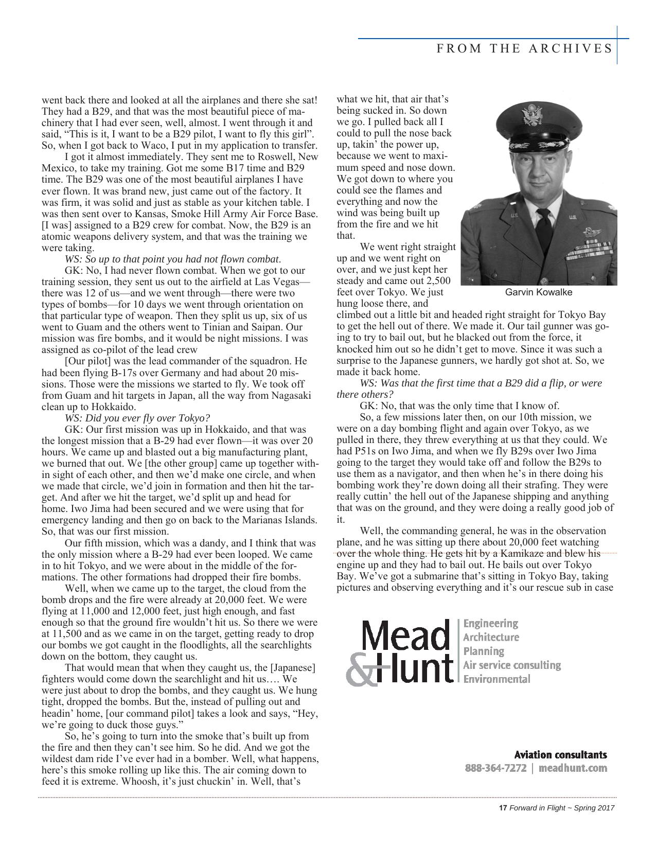 Forward in Flight - Spring 2017 -  Page19