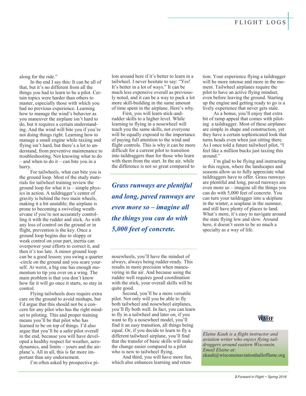 Forward in Flight - Spring 2016 -  Page5