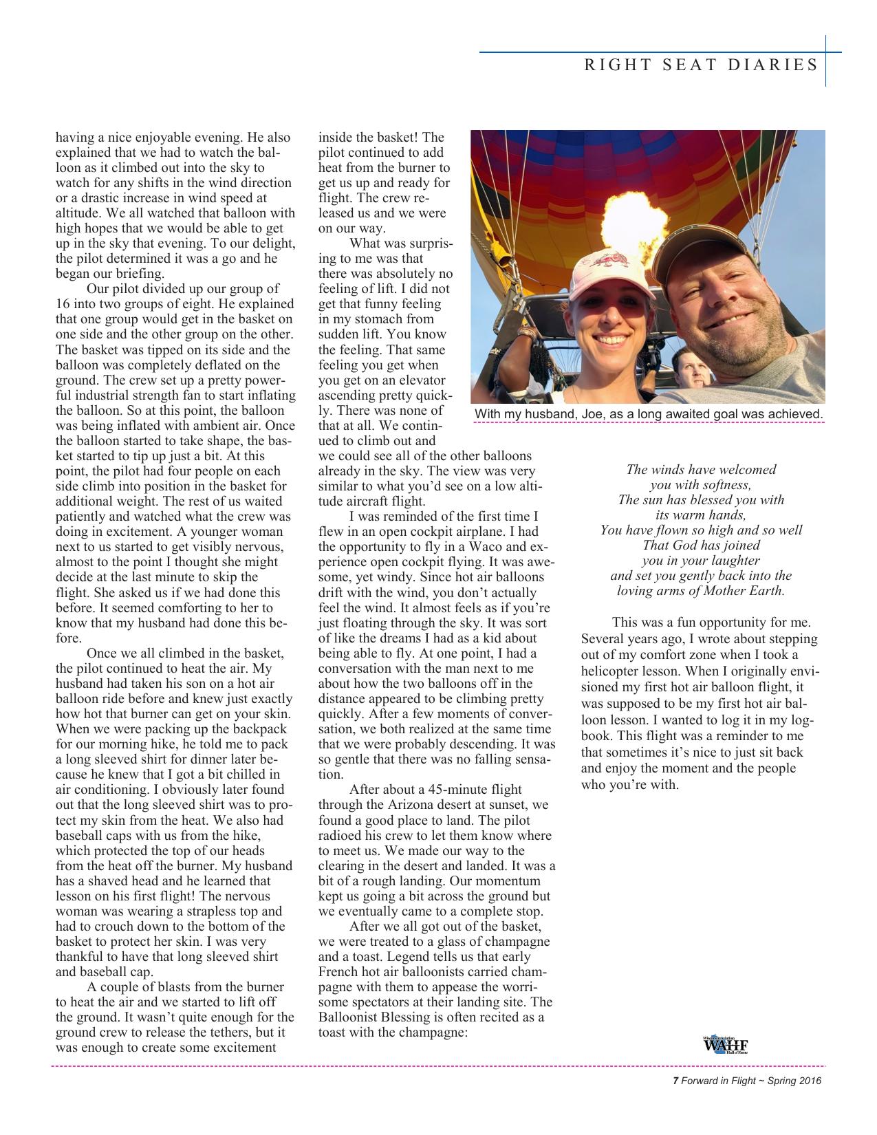 Forward in Flight - Spring 2016 -  Page9