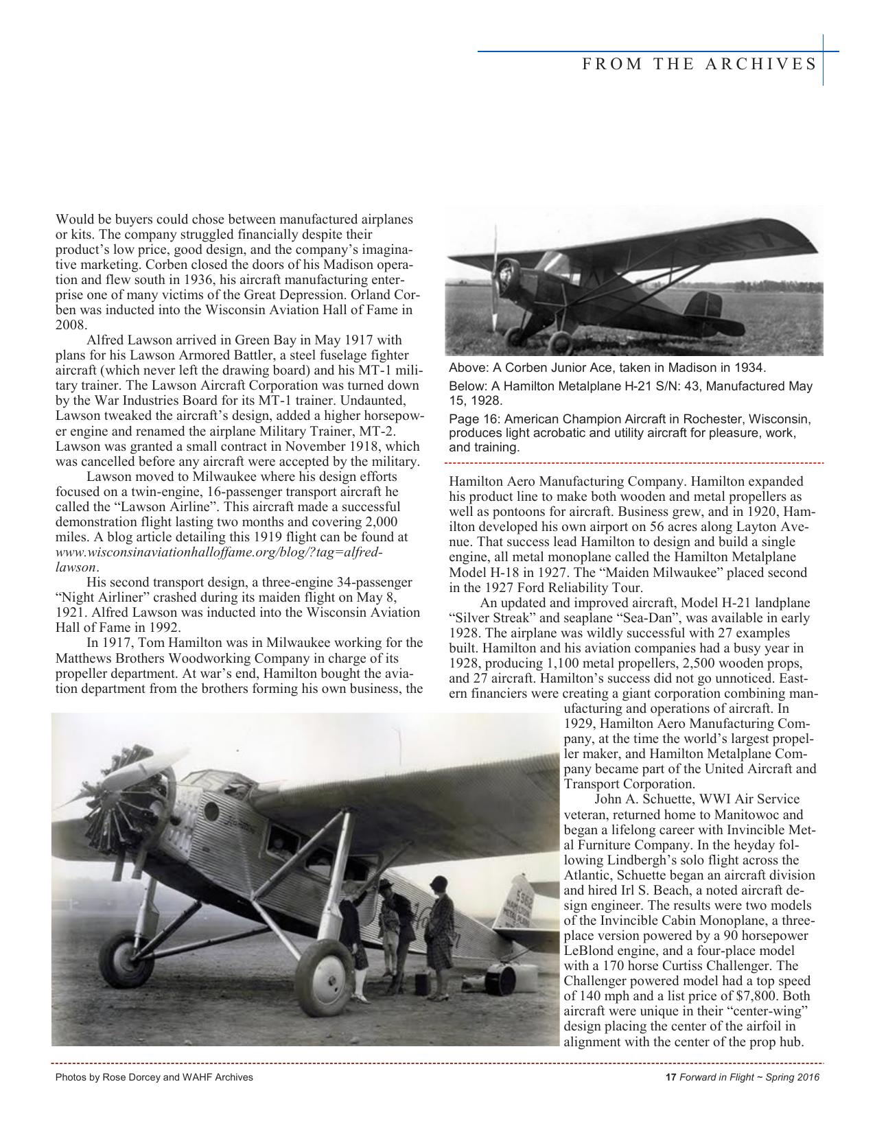 Forward in Flight - Spring 2016 -  Page19
