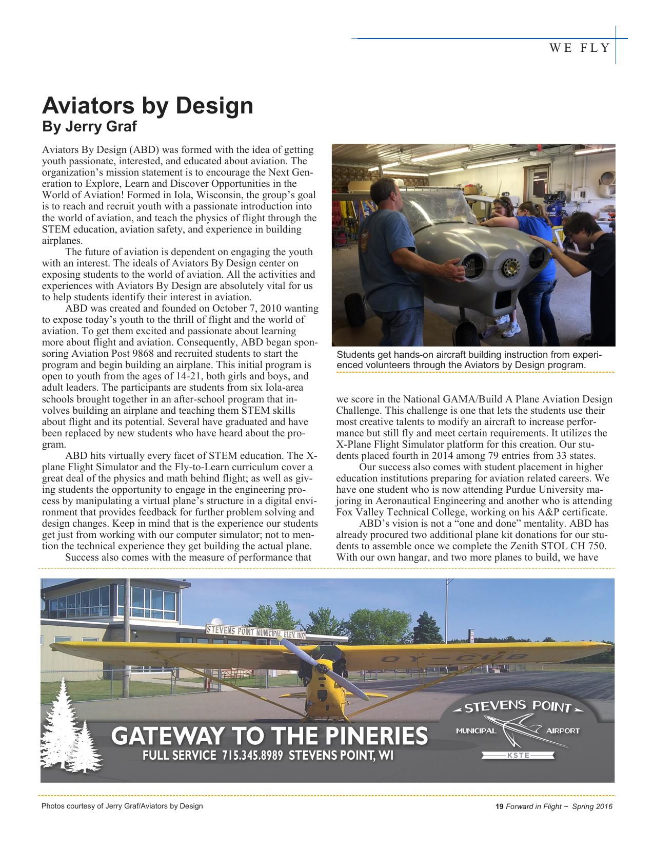Forward in Flight - Spring 2016 -  Page21