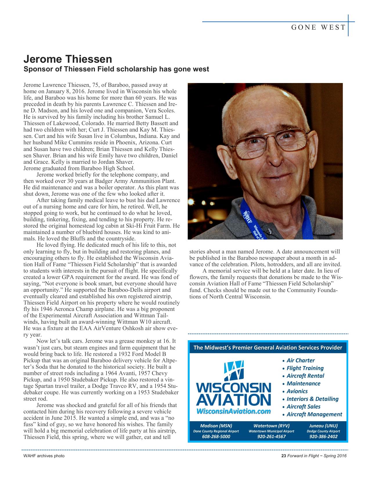 Forward in Flight - Spring 2016 -  Page25
