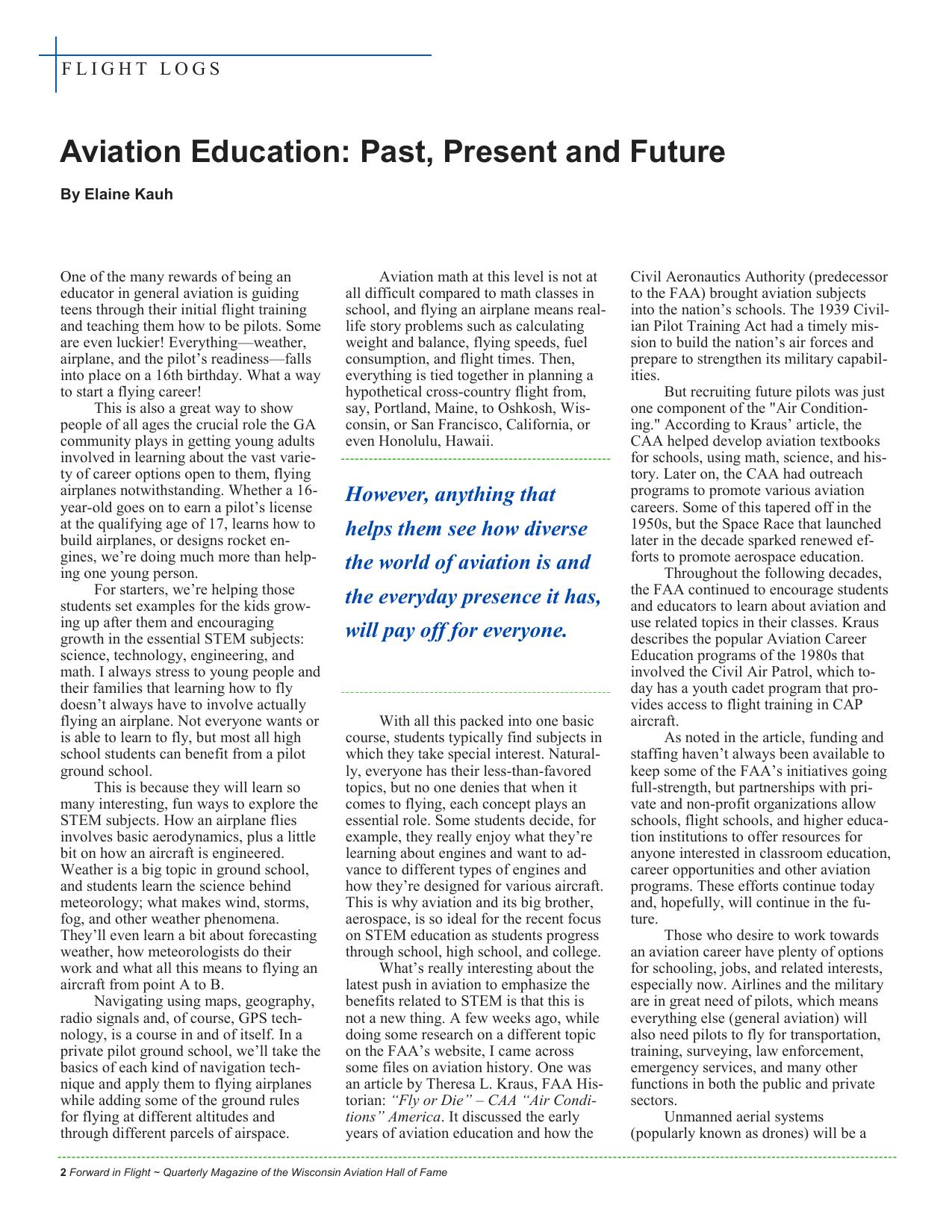 Forward in Flight - Summer 2016 -  Page4
