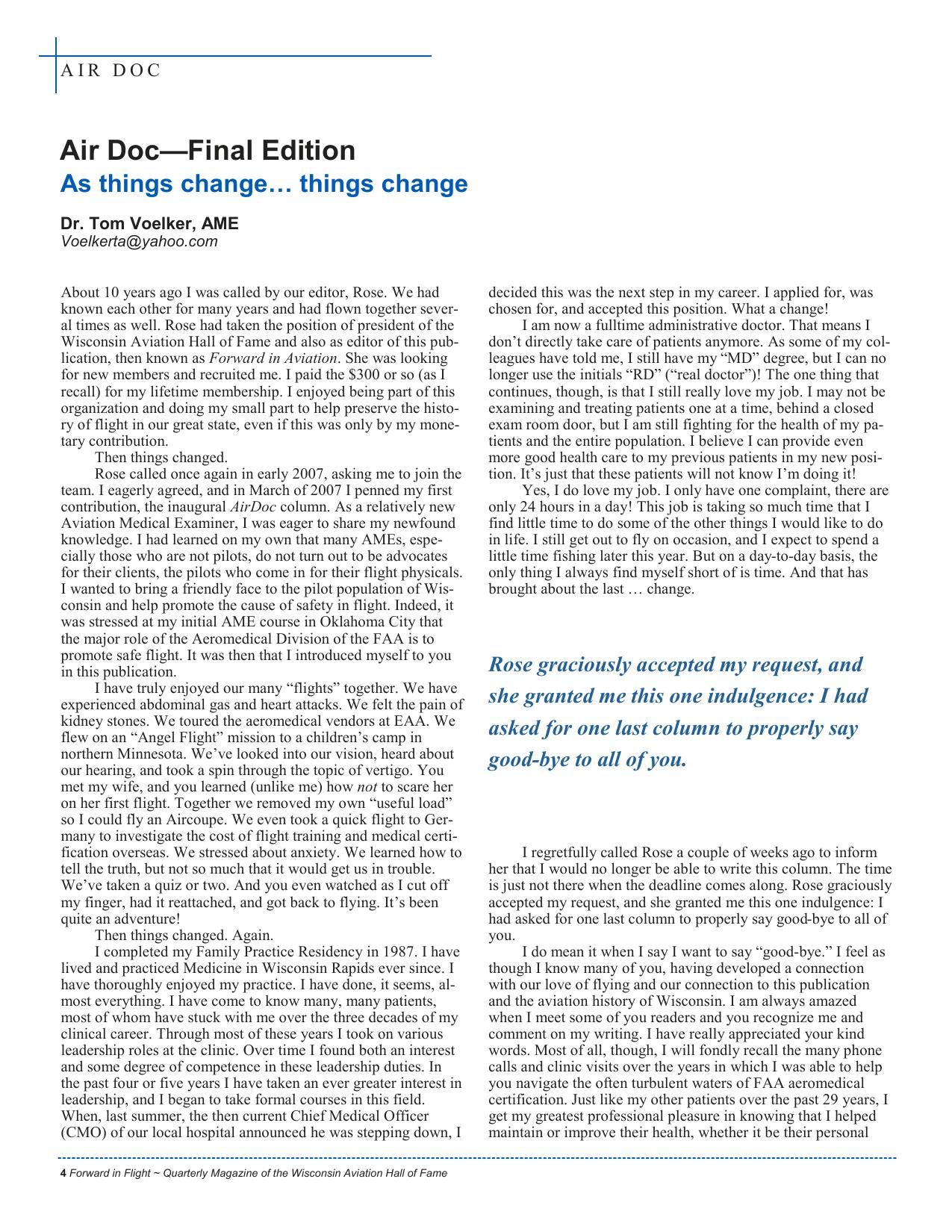 Forward in Flight - Summer 2016 -  Page6