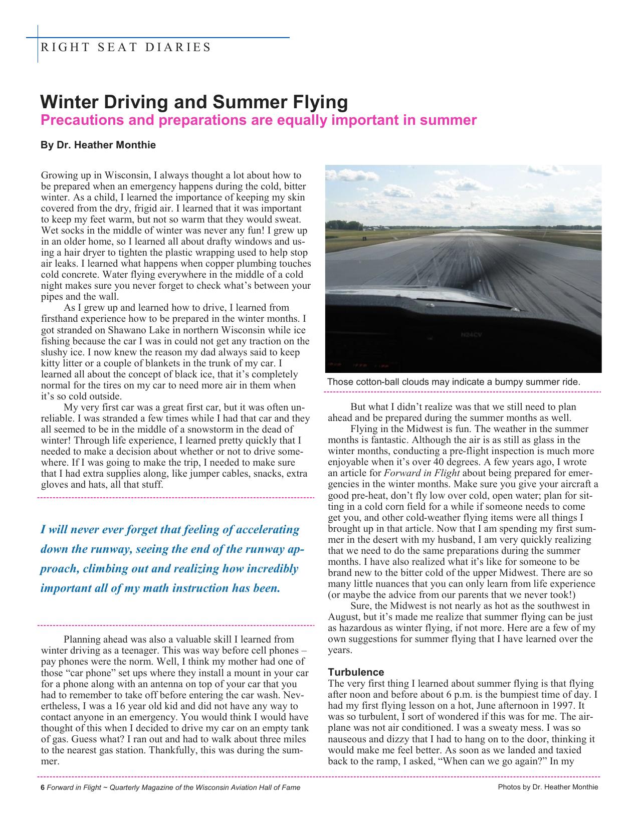Forward in Flight - Summer 2016 -  Page8