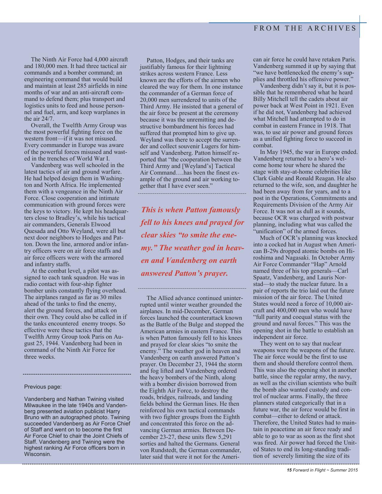 Forward in Flight - Fall 2015 -  Page17