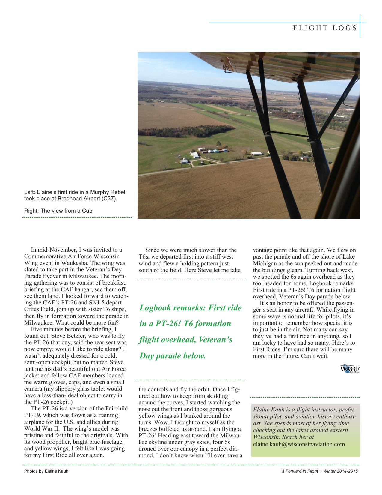 Forward in Flight - Winter 2014 -  Page5