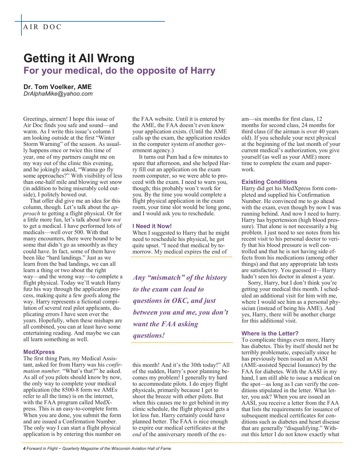 Forward in Flight - Winter 2014 -  Page6