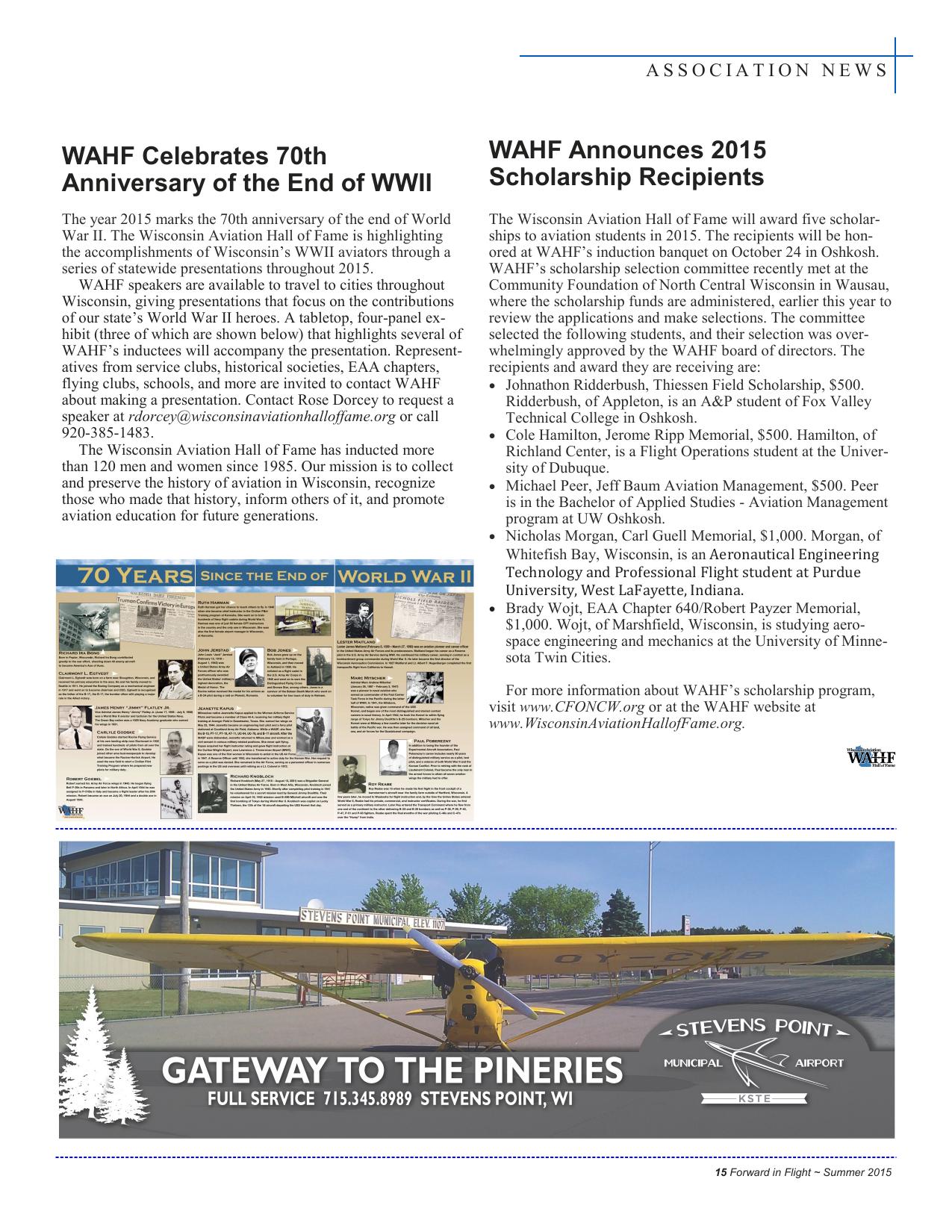 Forward in Flight - Summer 2015 -  Page17