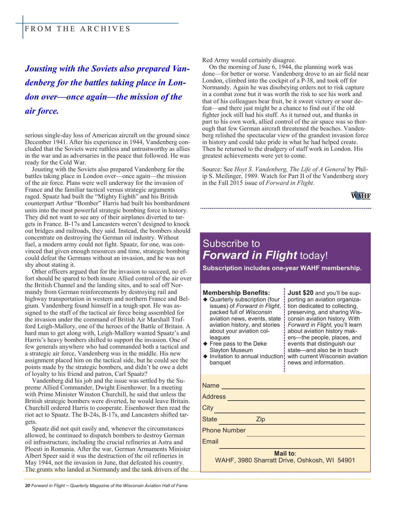 Forward in Flight - Summer 2015 -  Page22