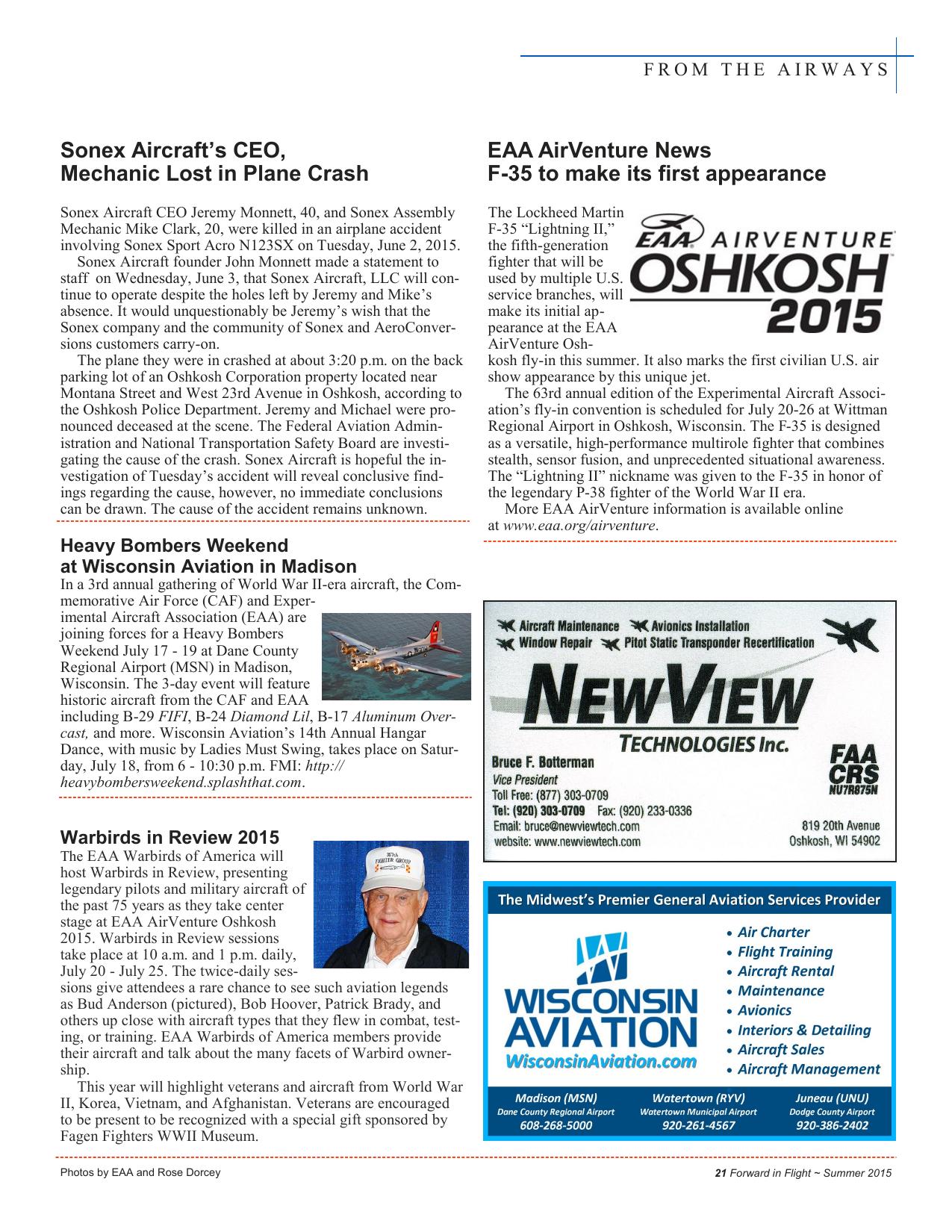 Forward in Flight - Summer 2015 -  Page23